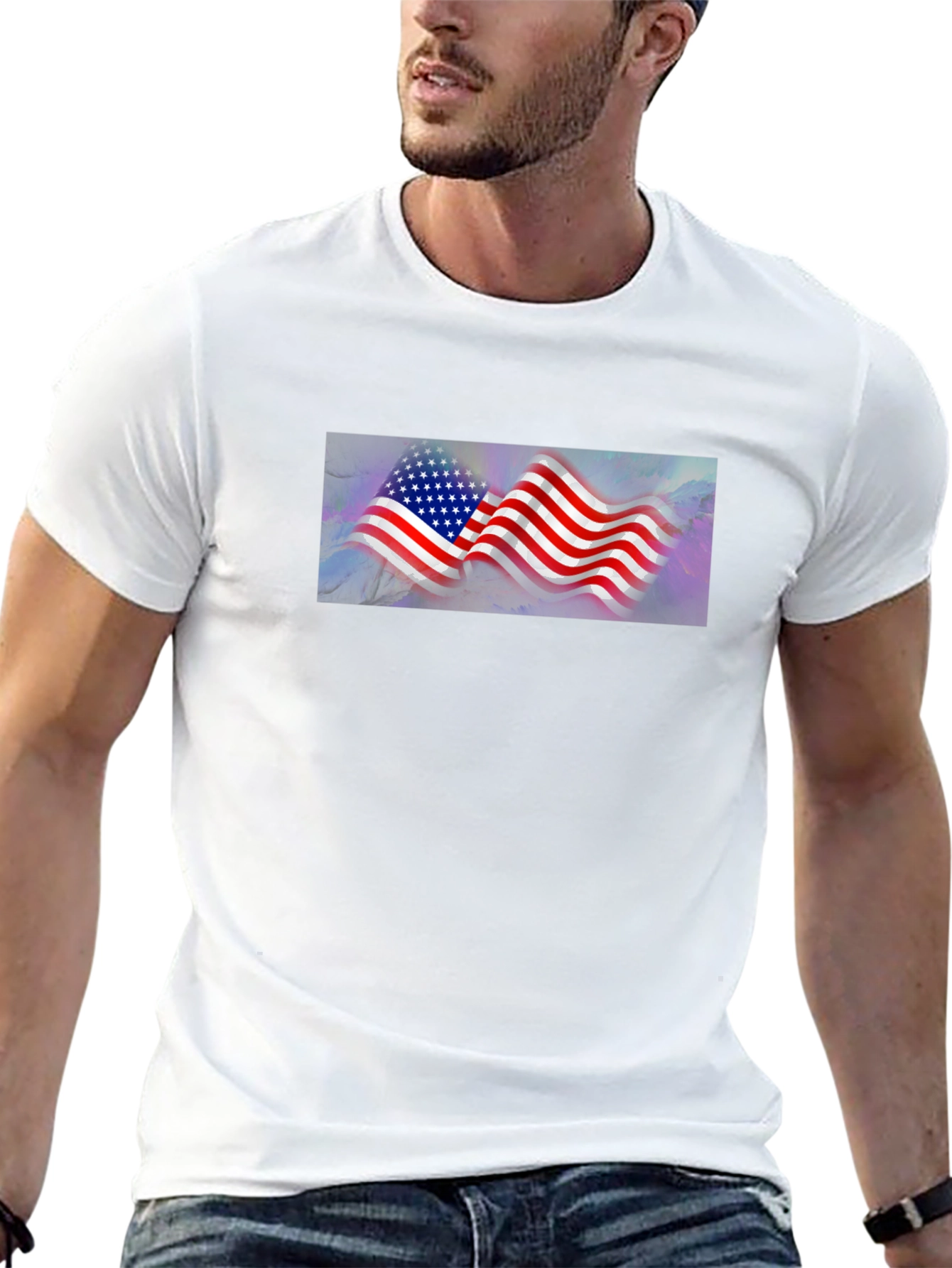 American Flag Graphic Tee - Patriotic Style