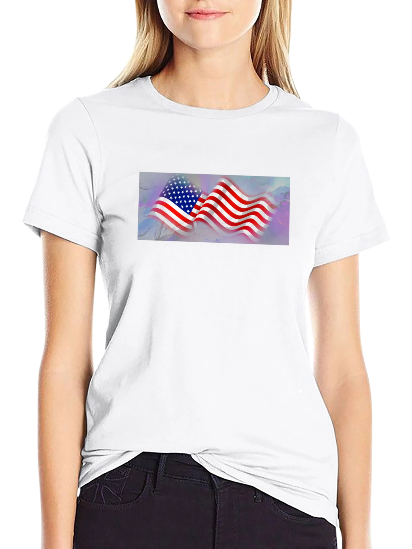 American Flag Graphic Tee - Patriotic Style