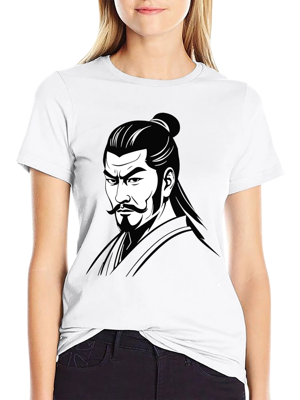 Samurai Warrior Graphic Print T-Shirt