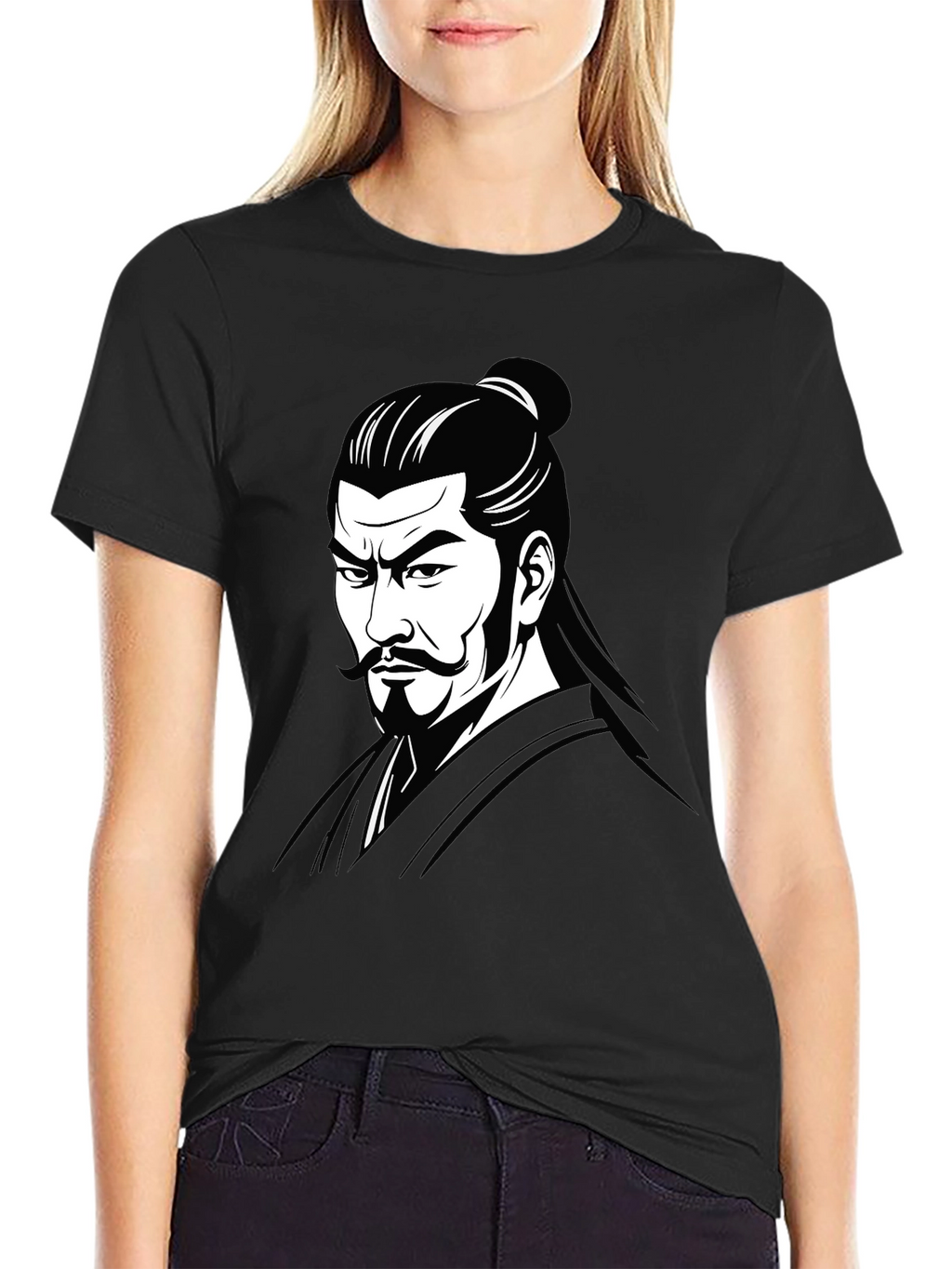 Samurai Warrior Graphic Print T-Shirt