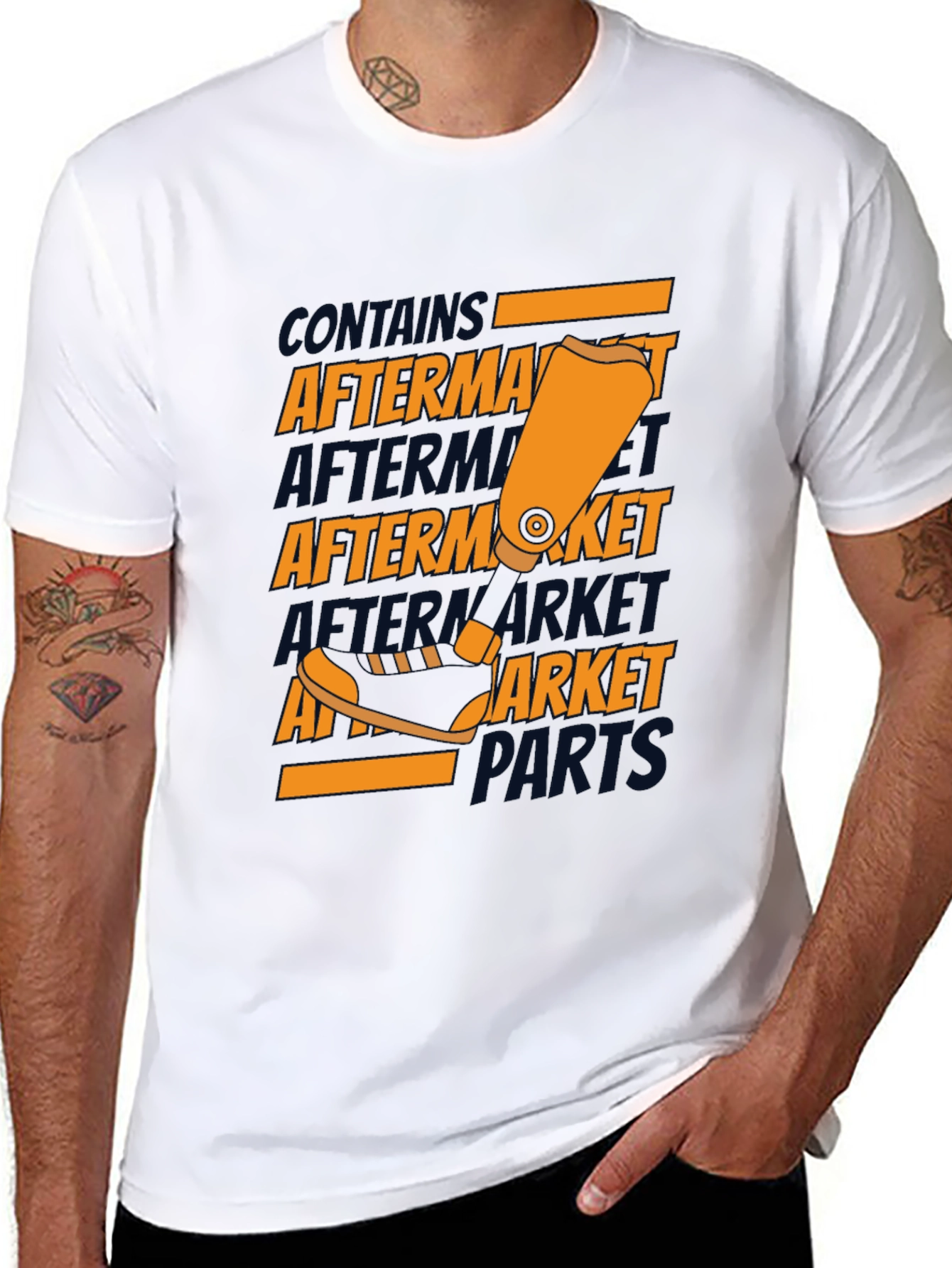 Aftermarket Parts T-Shirt - Black Cotton Graphic Tee