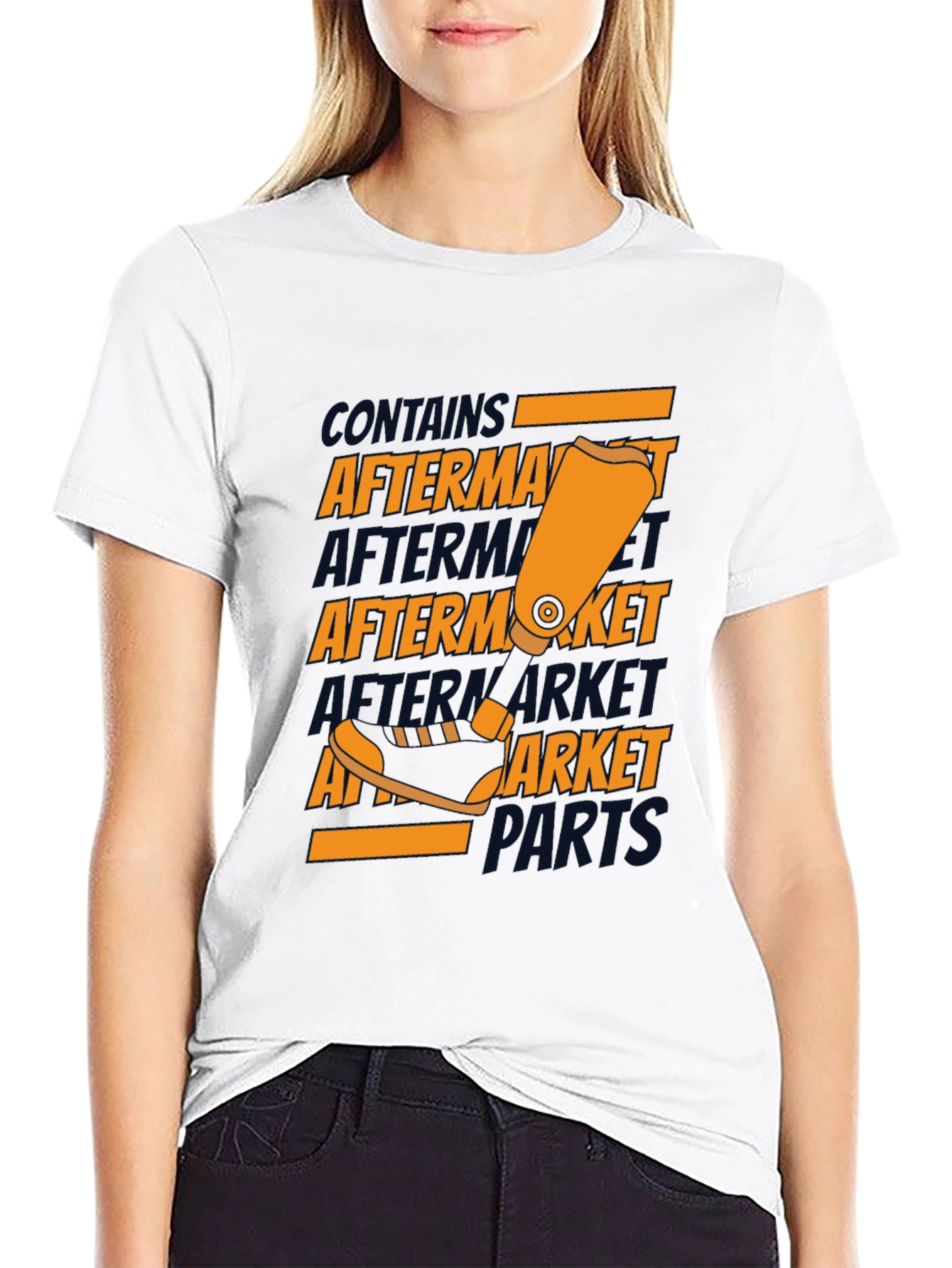 Aftermarket Parts T-Shirt - Black Cotton Graphic Tee