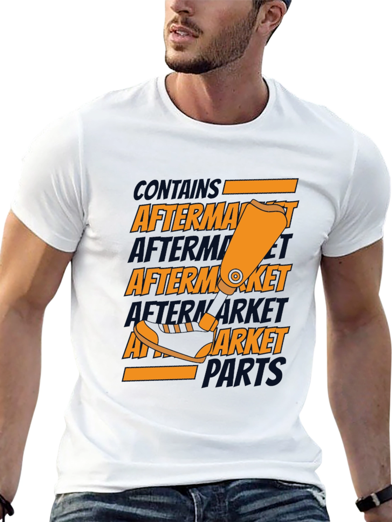 Aftermarket Parts T-Shirt - Black Cotton Graphic Tee