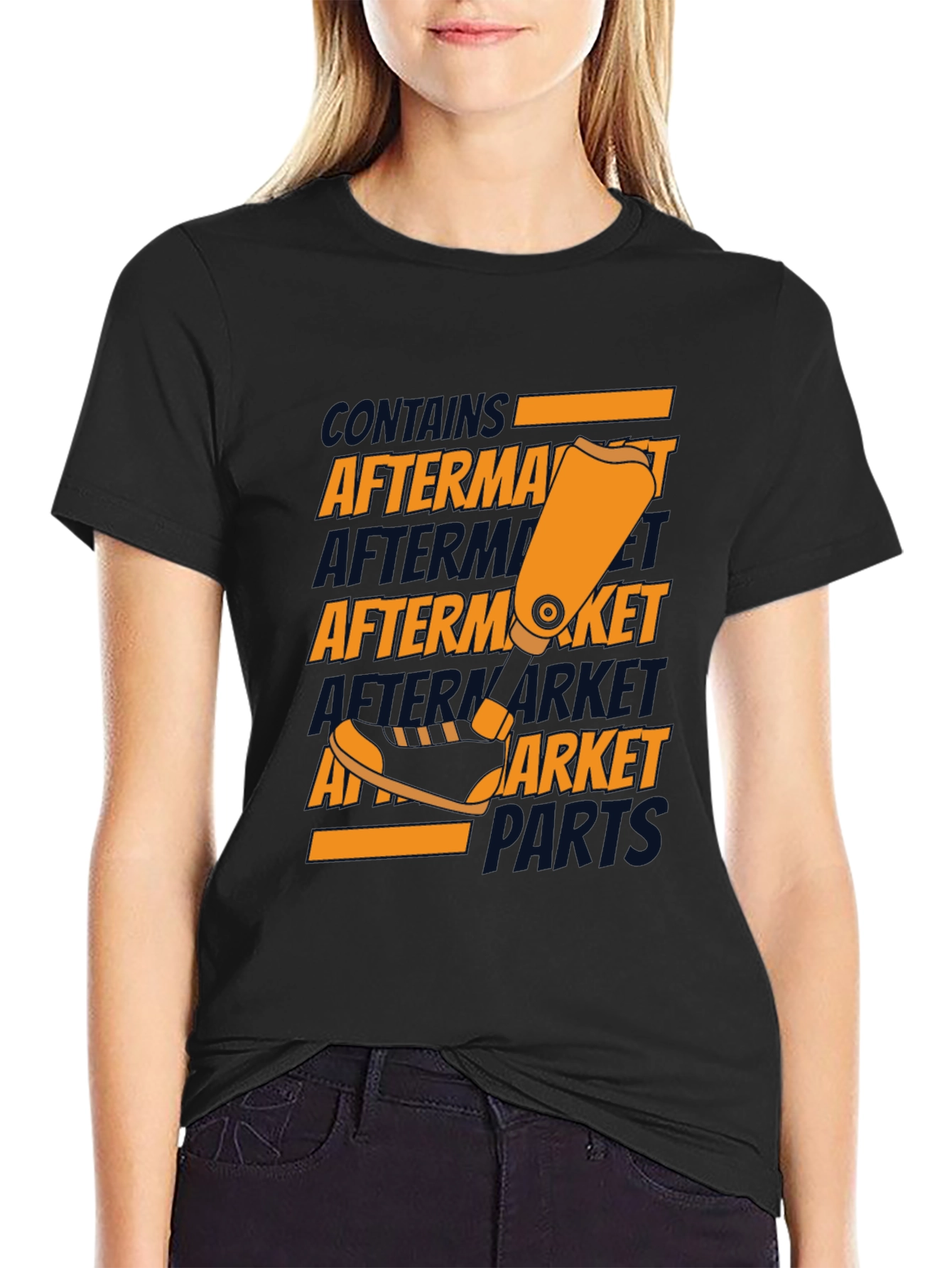 Aftermarket Parts T-Shirt - Black Cotton Graphic Tee