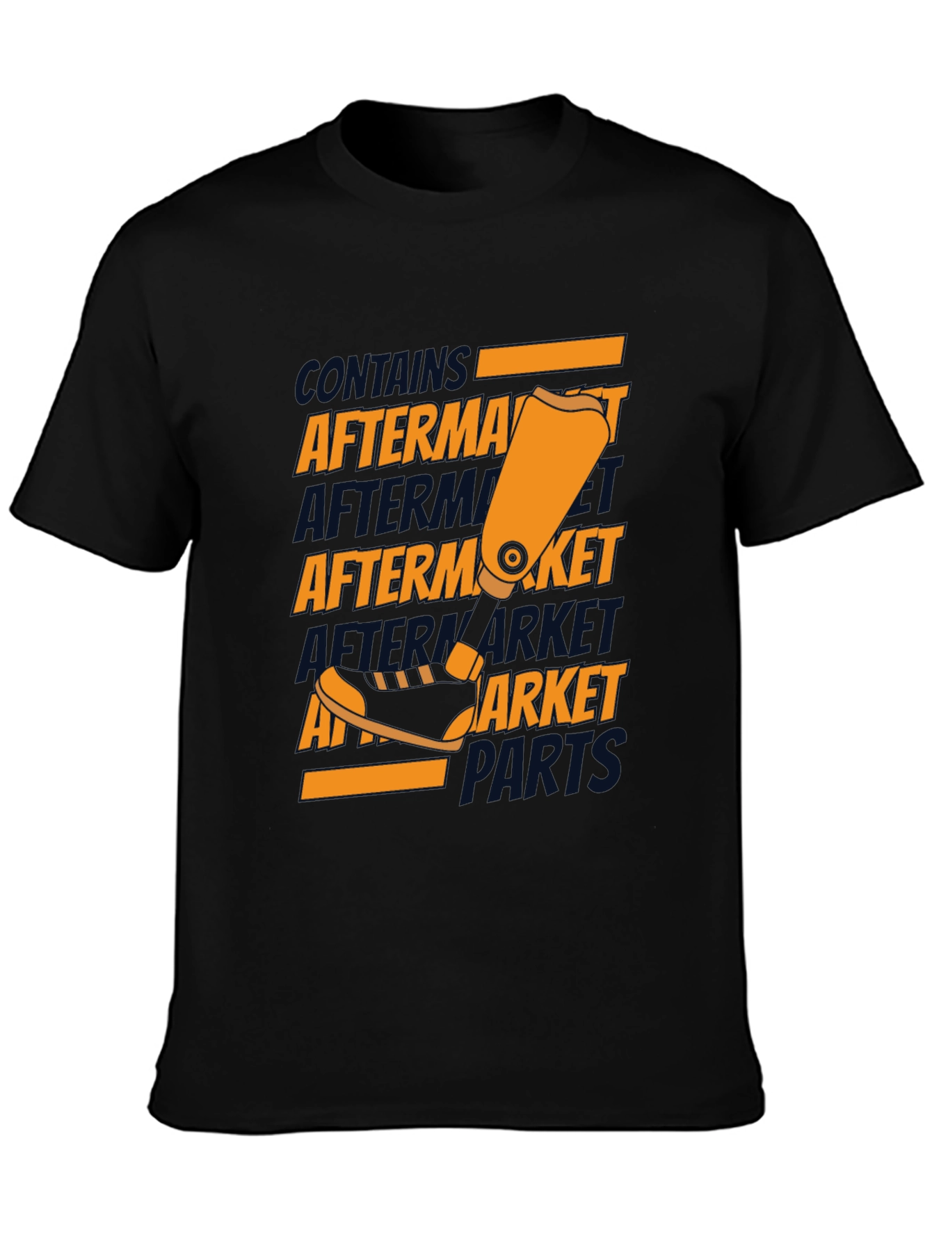 Aftermarket Parts T-Shirt - Black Cotton Graphic Tee