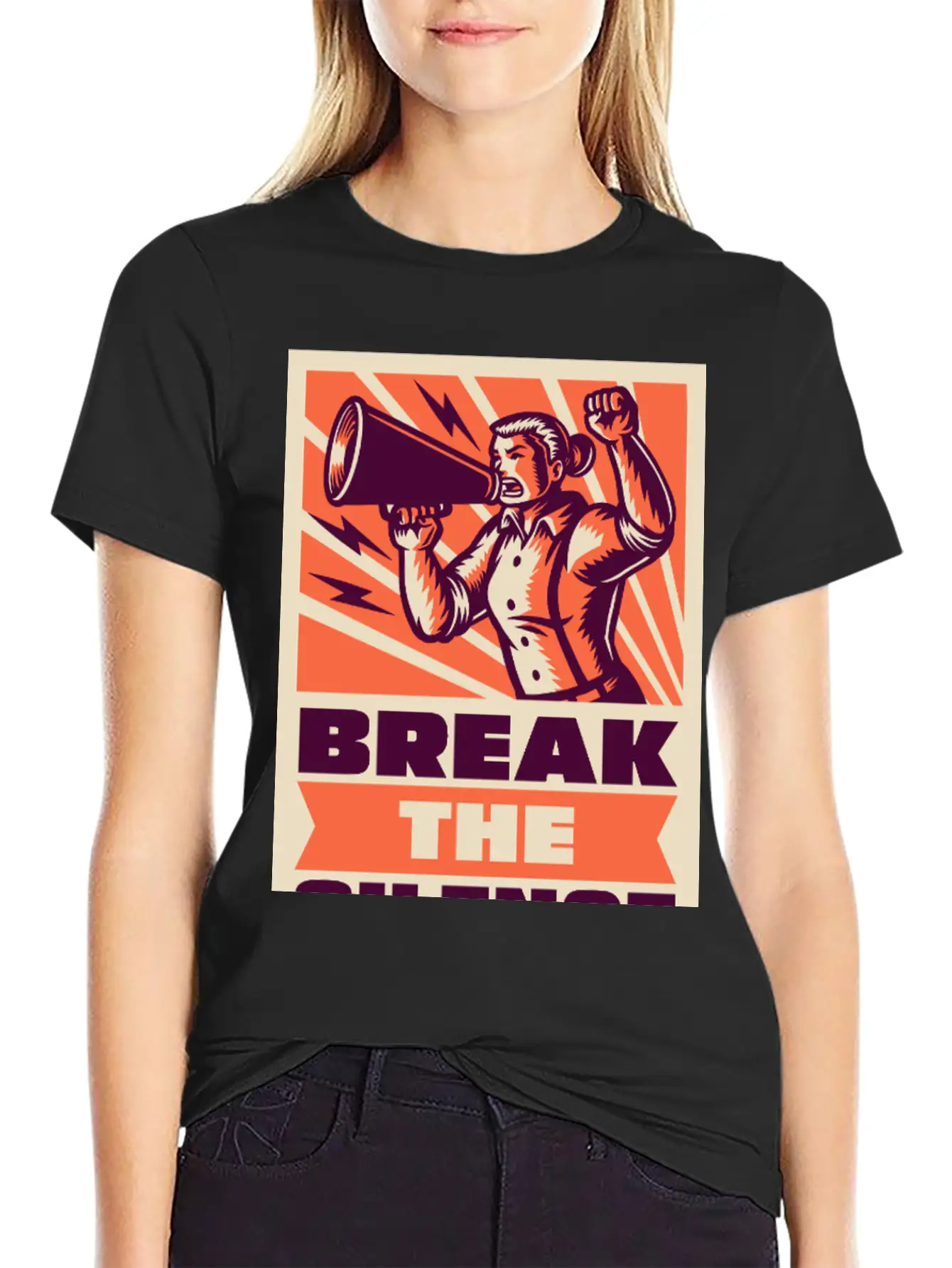 BREAK THE SILENCE Basic Graphic T-Shirt – Daily Comfort In Soft Cotton