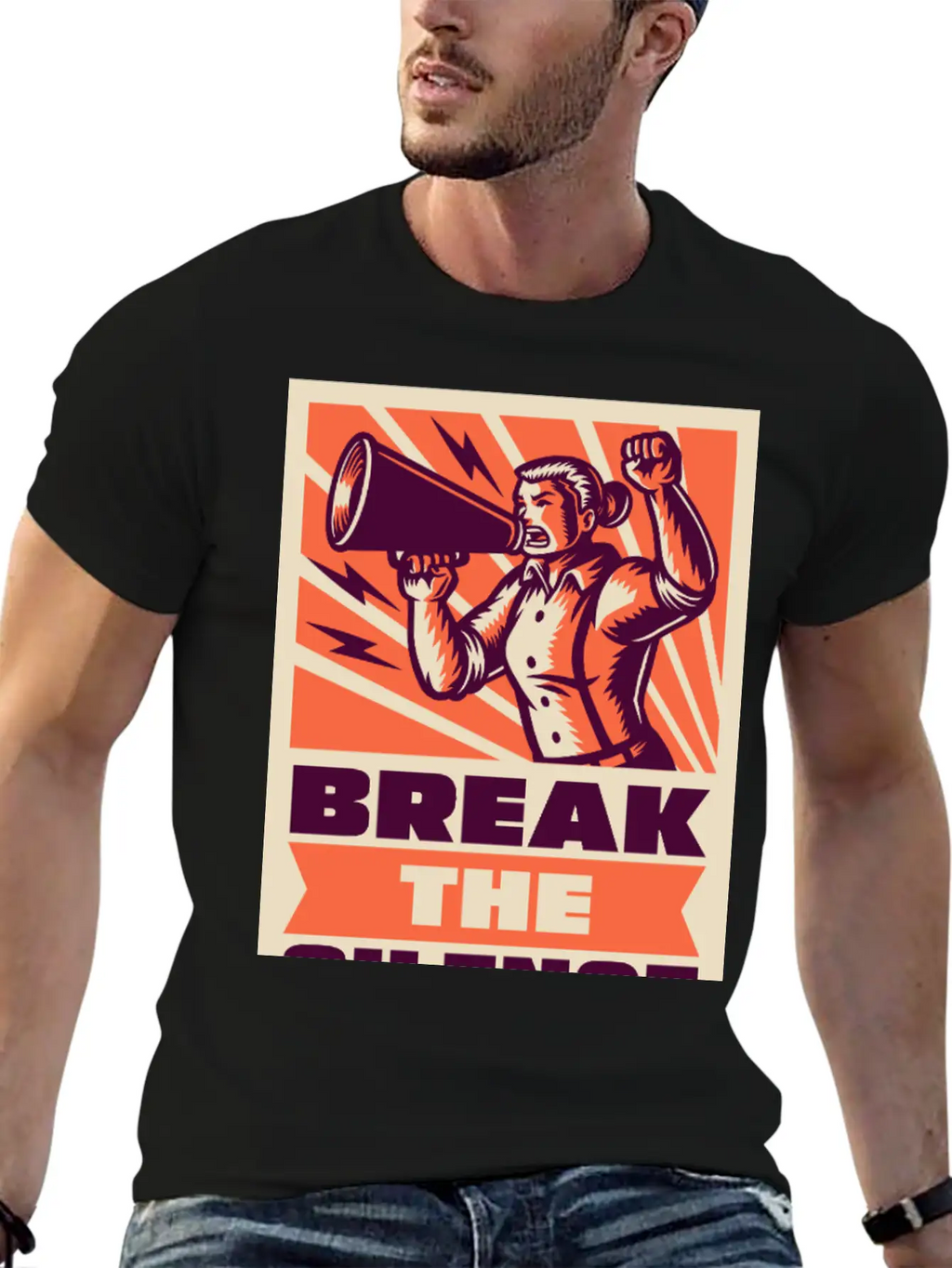 BREAK THE SILENCE Basic Graphic T-Shirt – Daily Comfort In Soft Cotton