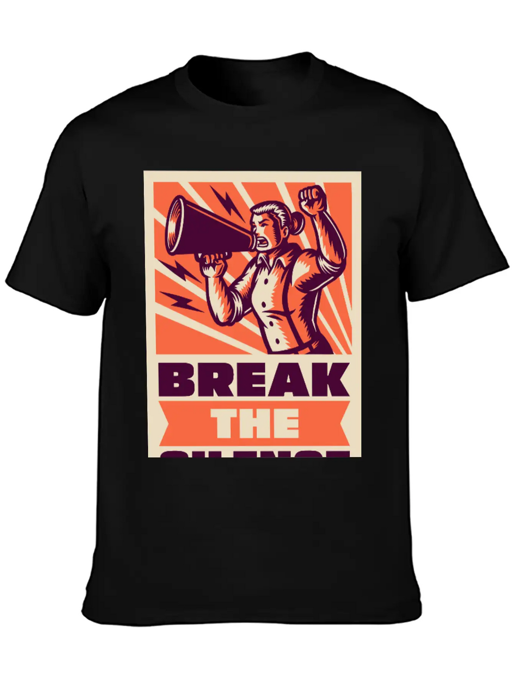 BREAK THE SILENCE Basic Graphic T-Shirt – Daily Comfort In Soft Cotton