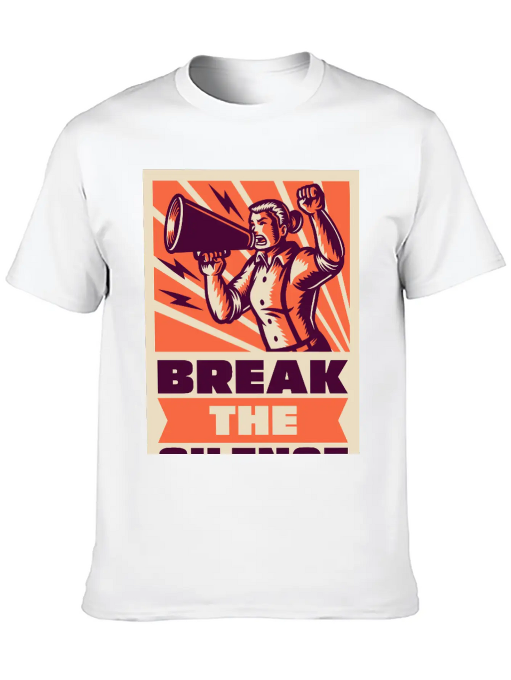 BREAK THE SILENCE Basic Graphic T-Shirt – Daily Comfort In Soft Cotton