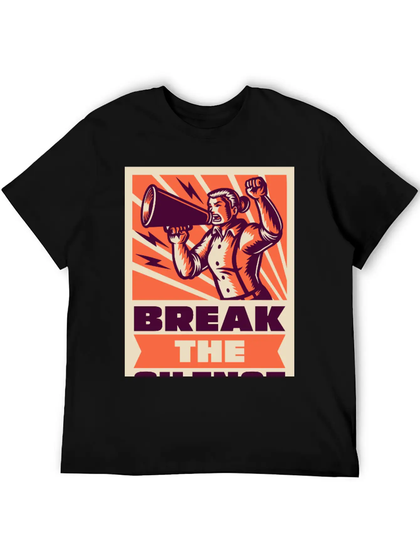 BREAK THE SILENCE Basic Graphic T-Shirt – Daily Comfort In Soft Cotton