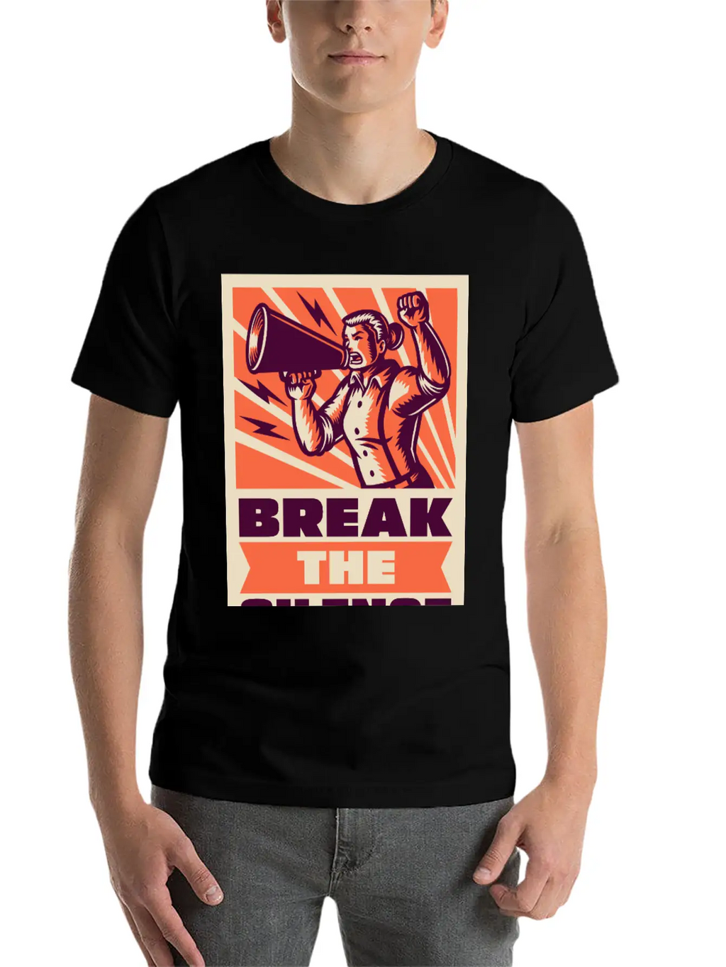 BREAK THE SILENCE Basic Graphic T-Shirt – Daily Comfort In Soft Cotton