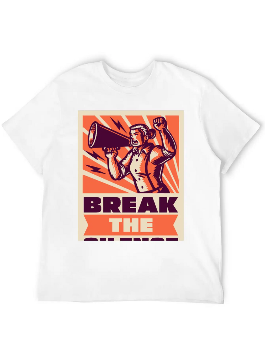 BREAK THE SILENCE Basic Graphic T-Shirt – Daily Comfort In Soft Cotton