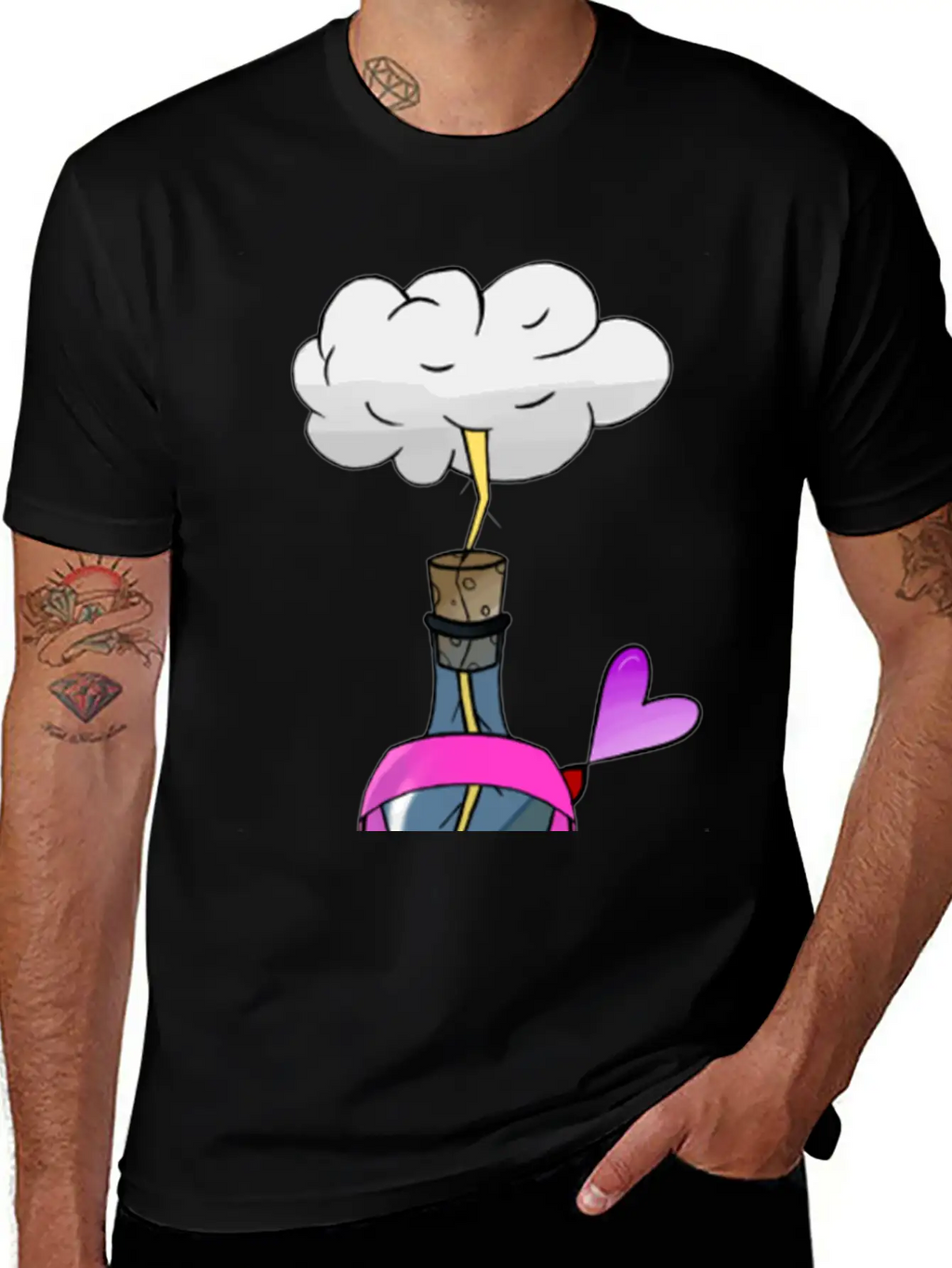 Breast Cancer Awareness : Electric Love Timeless Short Sleeve Tee – Comfy And Minimalist Design