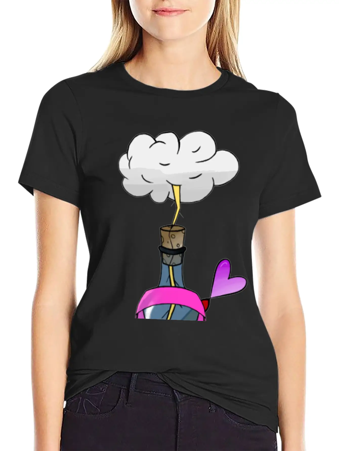 Breast Cancer Awareness : Electric Love Timeless Short Sleeve Tee – Comfy And Minimalist Design