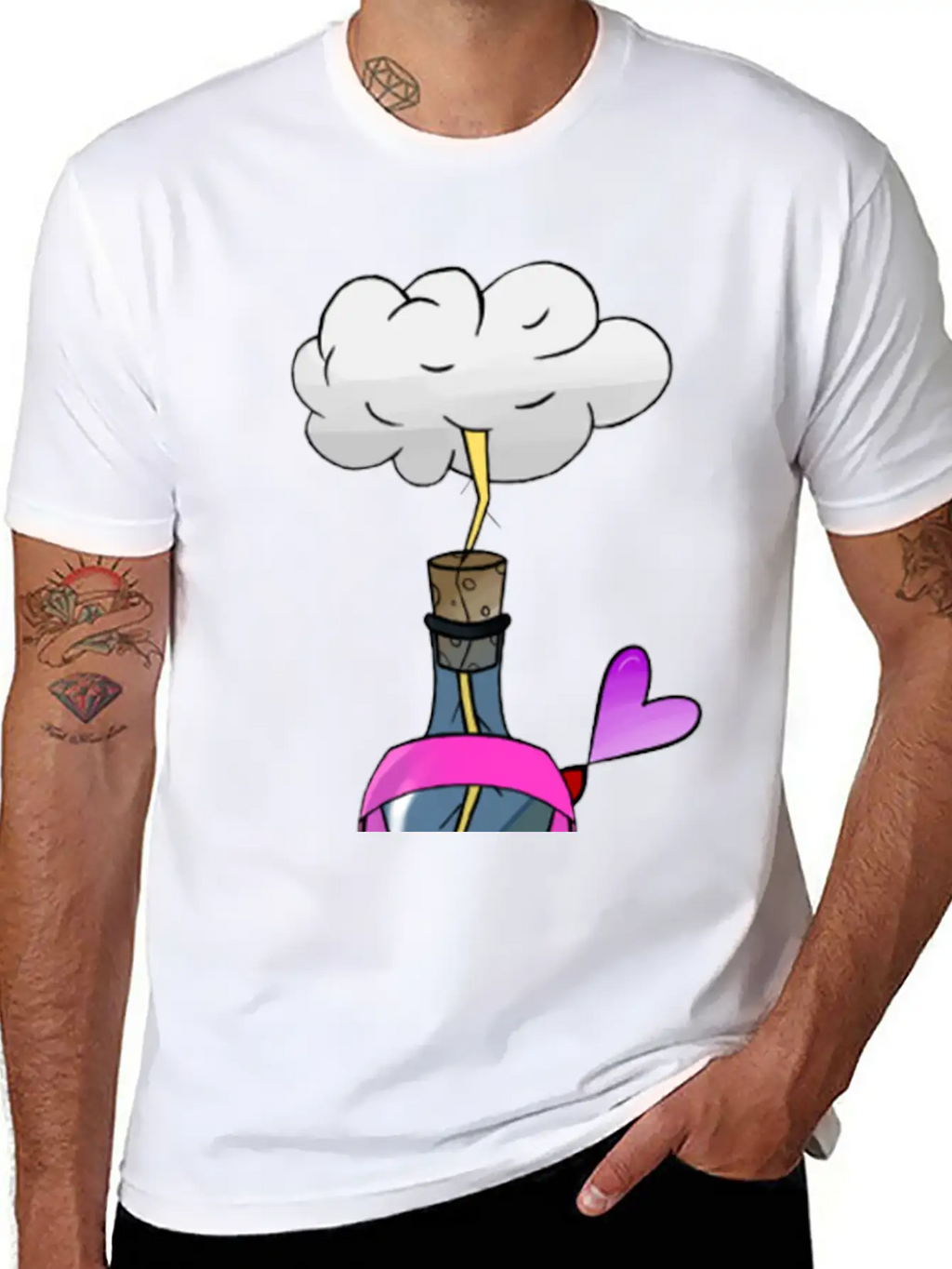 Breast Cancer Awareness : Electric Love Timeless Short Sleeve Tee – Comfy And Minimalist Design