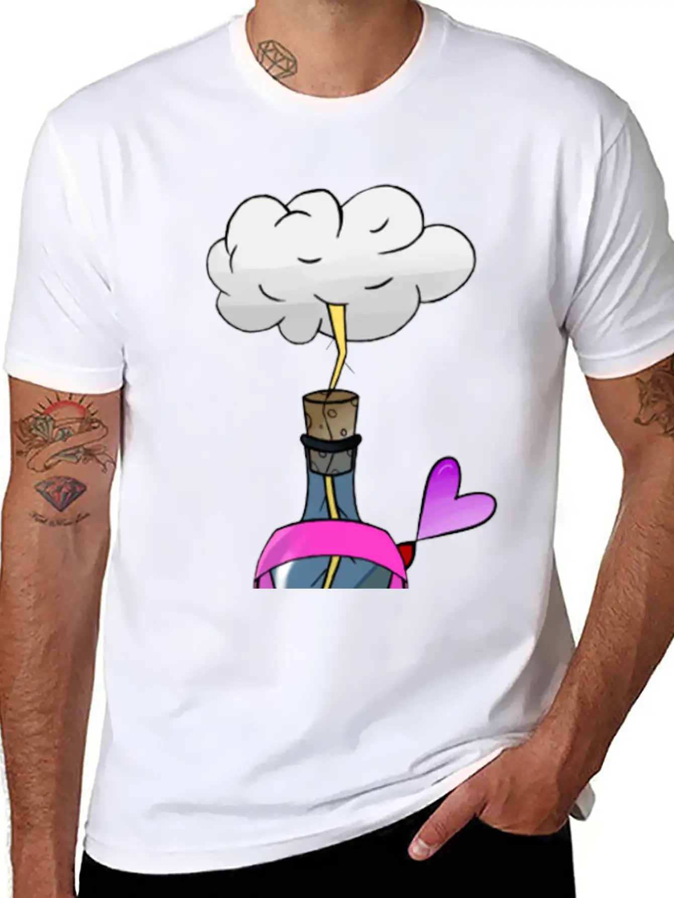 Breast Cancer Awareness : Electric Love Timeless Short Sleeve Tee – Comfy And Minimalist Design