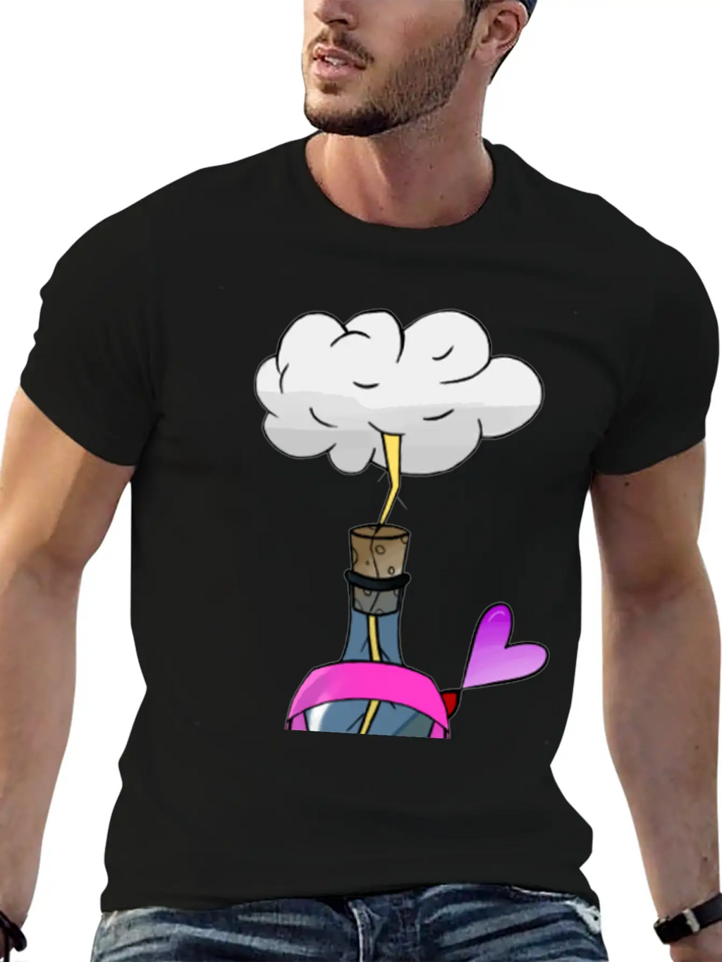 Breast Cancer Awareness : Electric Love Timeless Short Sleeve Tee – Comfy And Minimalist Design