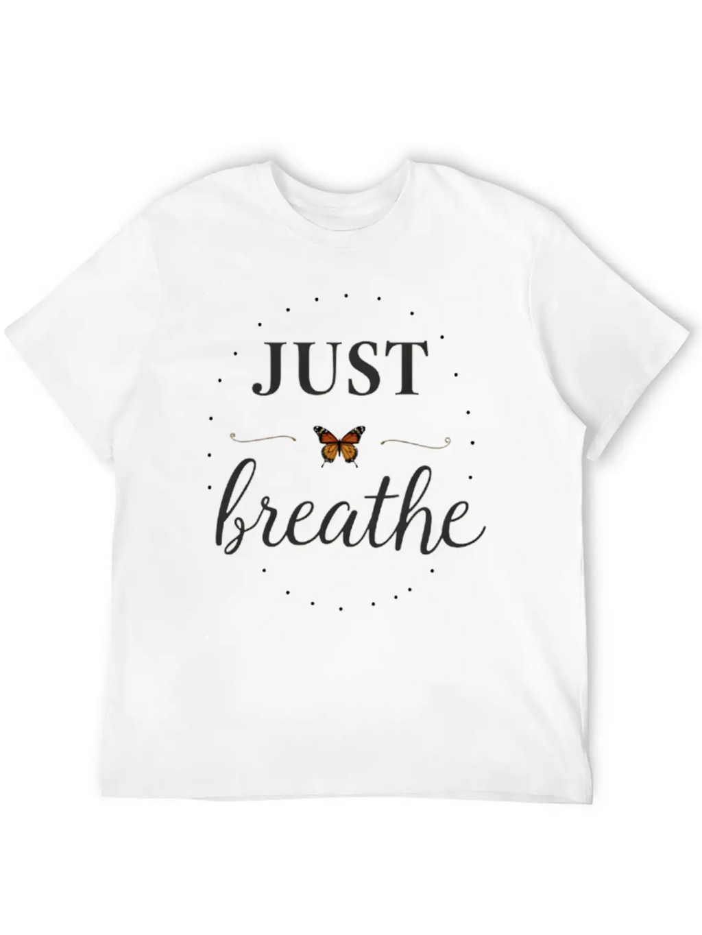 Breathe Deep, Live Free Basic Graphic T-Shirt – Daily Comfort In Soft Cotton