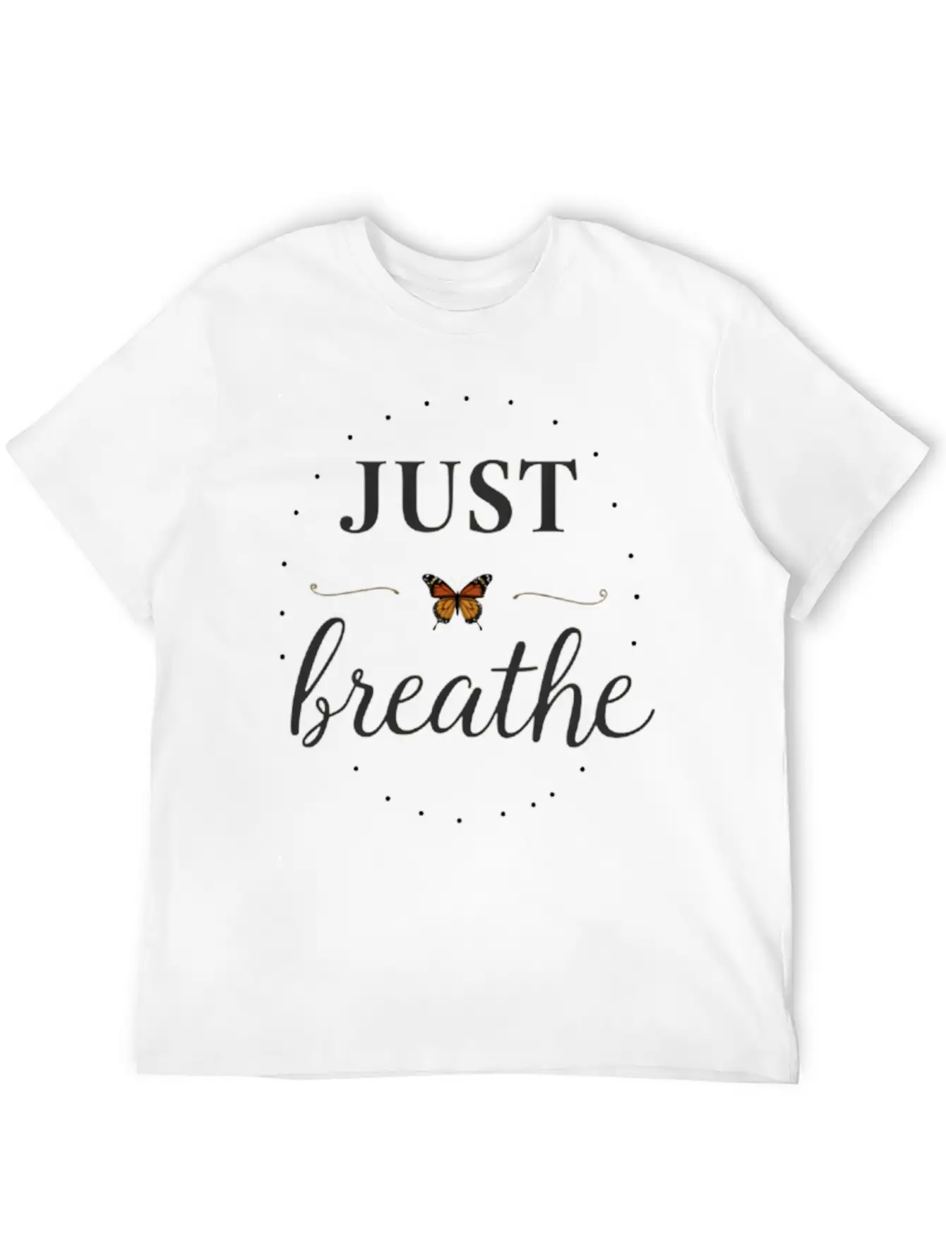 Breathe Deep, Live Free Basic Graphic T-Shirt – Daily Comfort In Soft Cotton