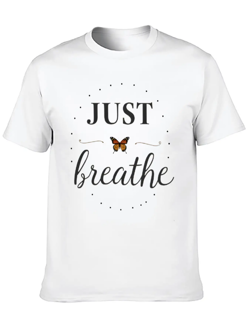 Breathe Deep, Live Free Basic Graphic T-Shirt – Daily Comfort In Soft Cotton