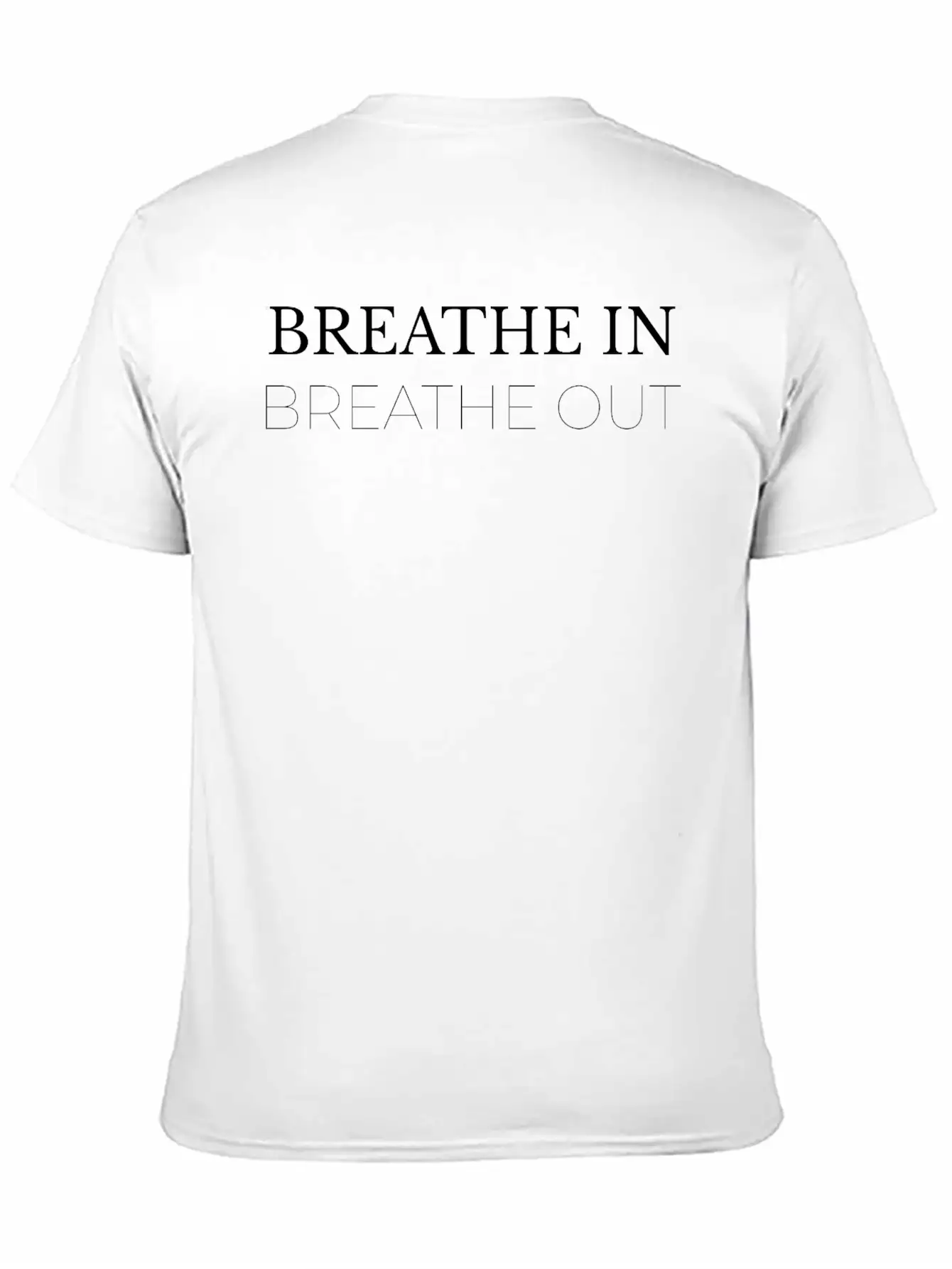 Breathe In, Breathe Out – Minimalist Mindfulness Breathable Soft Cotton T-Shirt – Timeless Casual Look