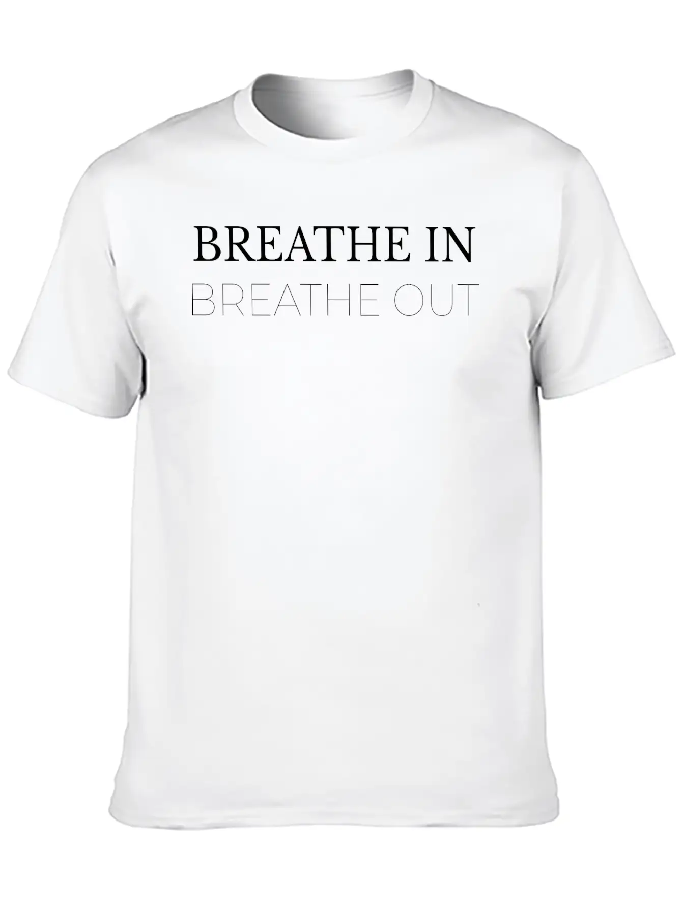 Breathe In, Breathe Out – Minimalist Mindfulness Breathable Soft Cotton T-Shirt – Timeless Casual Look
