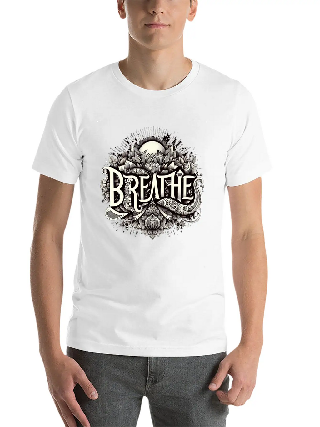 Breathe In Harmony Timeless Short Sleeve Tee – Comfy And Minimalist Design
