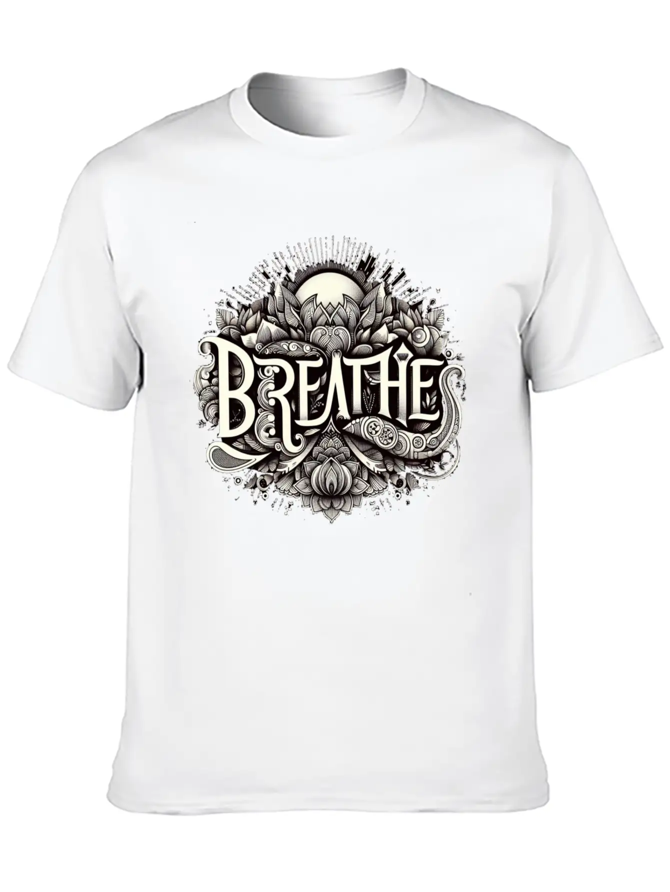 Breathe In Harmony Timeless Short Sleeve Tee – Comfy And Minimalist Design