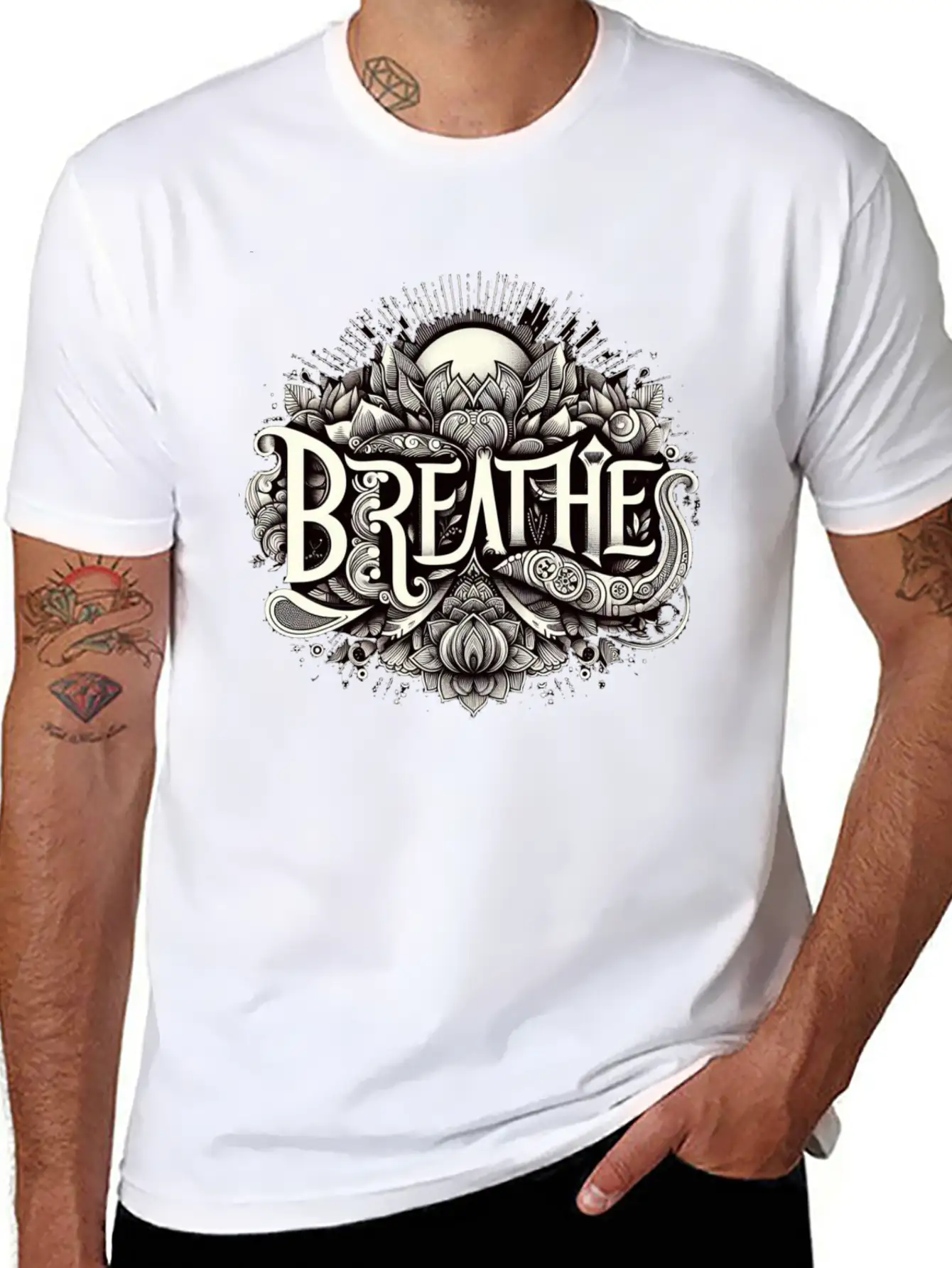 Breathe In Harmony Timeless Short Sleeve Tee – Comfy And Minimalist Design