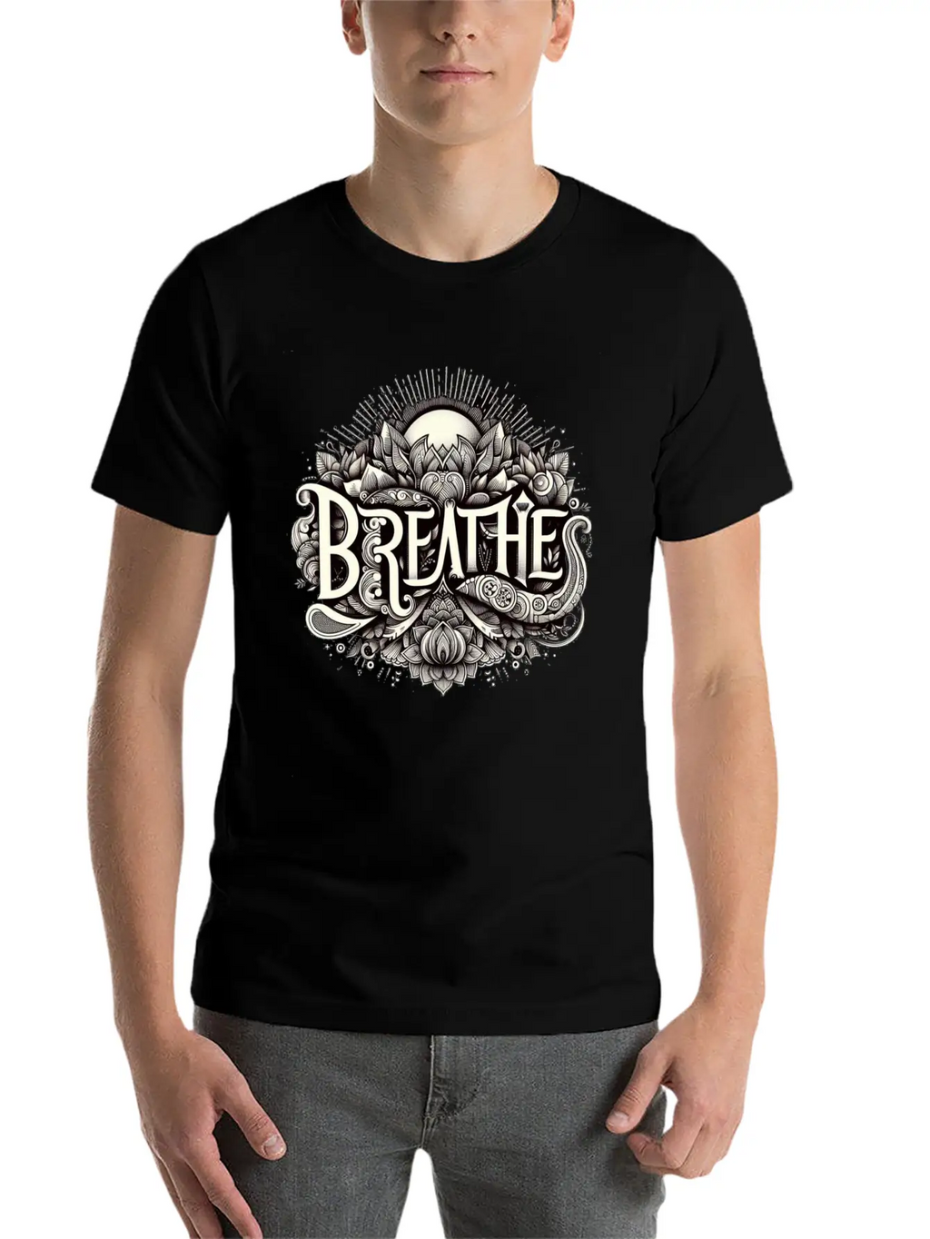 Breathe In Harmony Timeless Short Sleeve Tee – Comfy And Minimalist Design