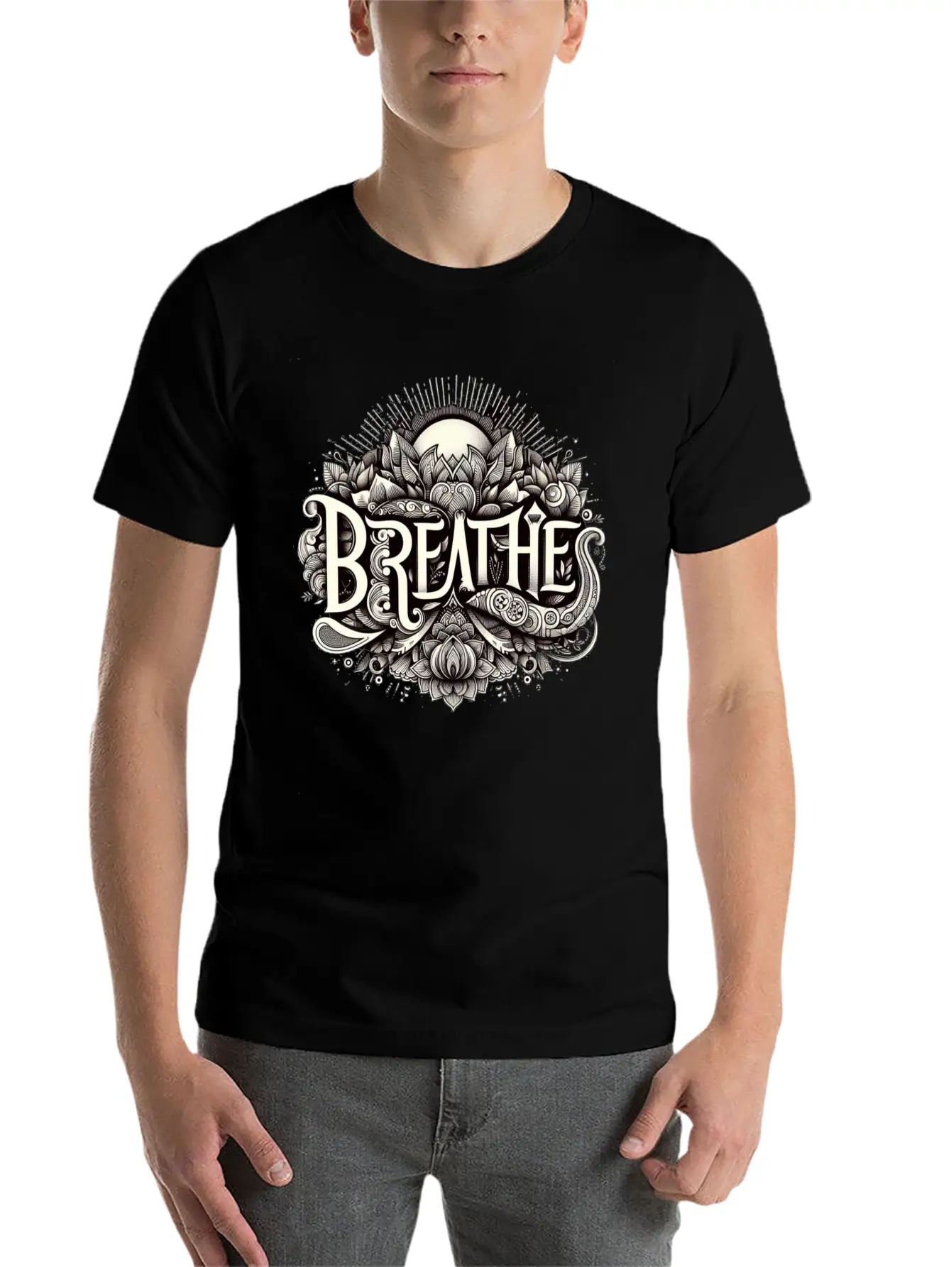 Breathe In Harmony Timeless Short Sleeve Tee – Comfy And Minimalist Design