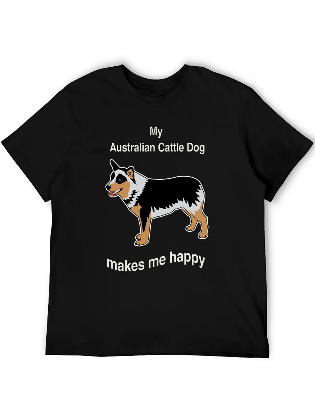 Breed Dog Standing Pet Happy Gift Idea Breathable Soft Cotton T-Shirt – Timeless Casual Look