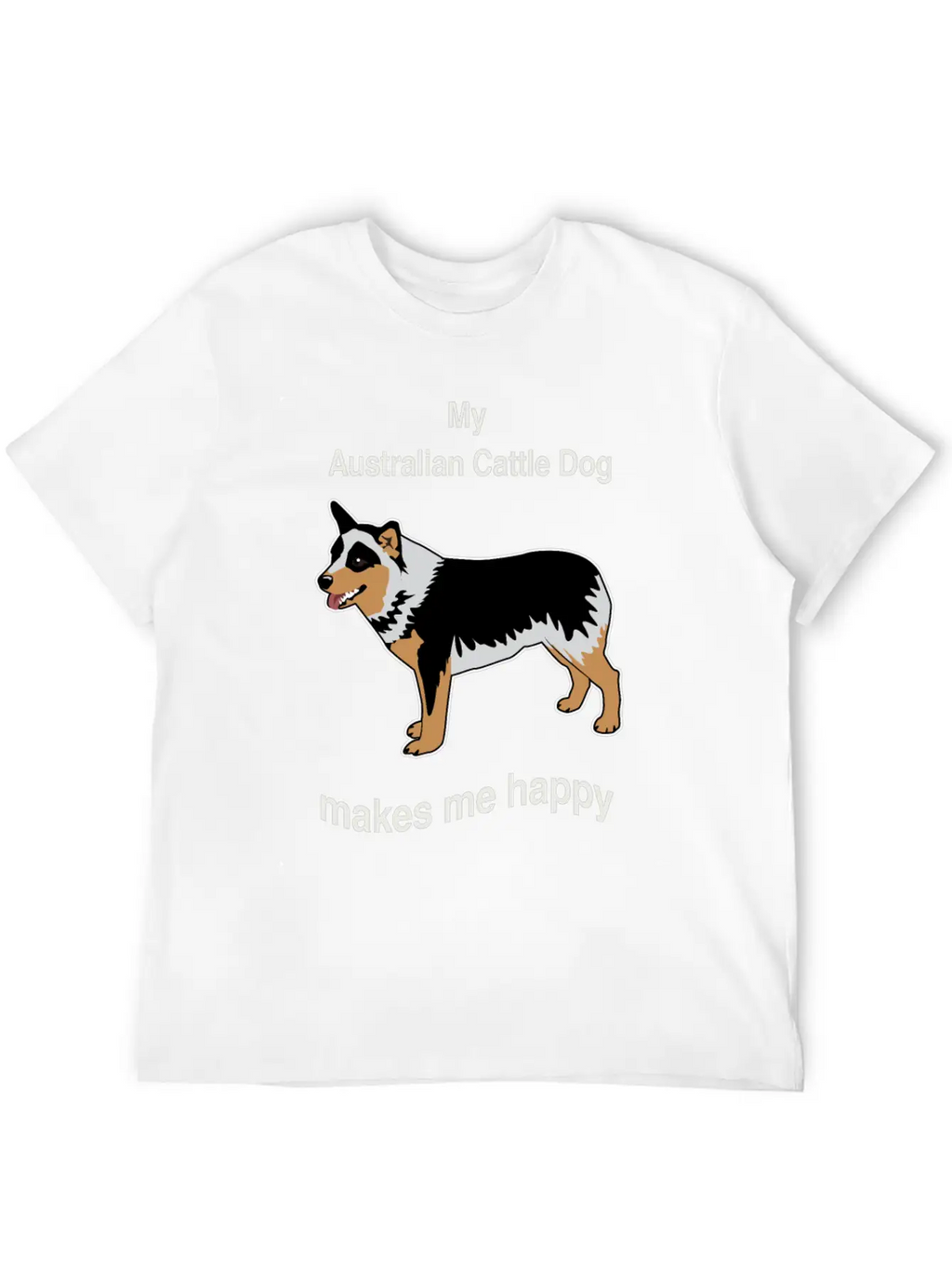 Breed Dog Standing Pet Happy Gift Idea Breathable Soft Cotton T-Shirt – Timeless Casual Look