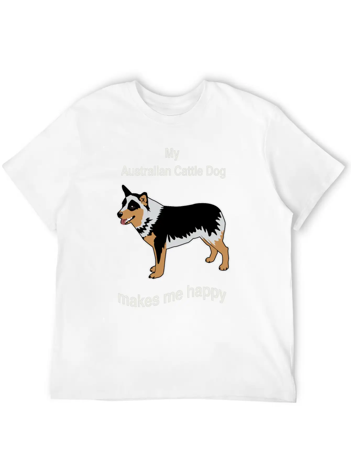 Breed Dog Standing Pet Happy Gift Idea Breathable Soft Cotton T-Shirt – Timeless Casual Look