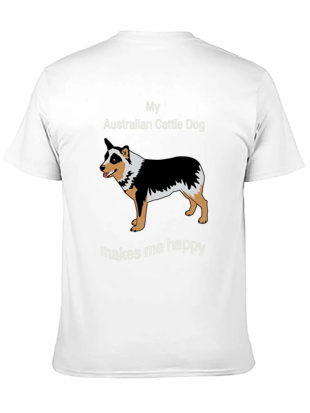 Breed Dog Standing Pet Happy Gift Idea Breathable Soft Cotton T-Shirt – Timeless Casual Look