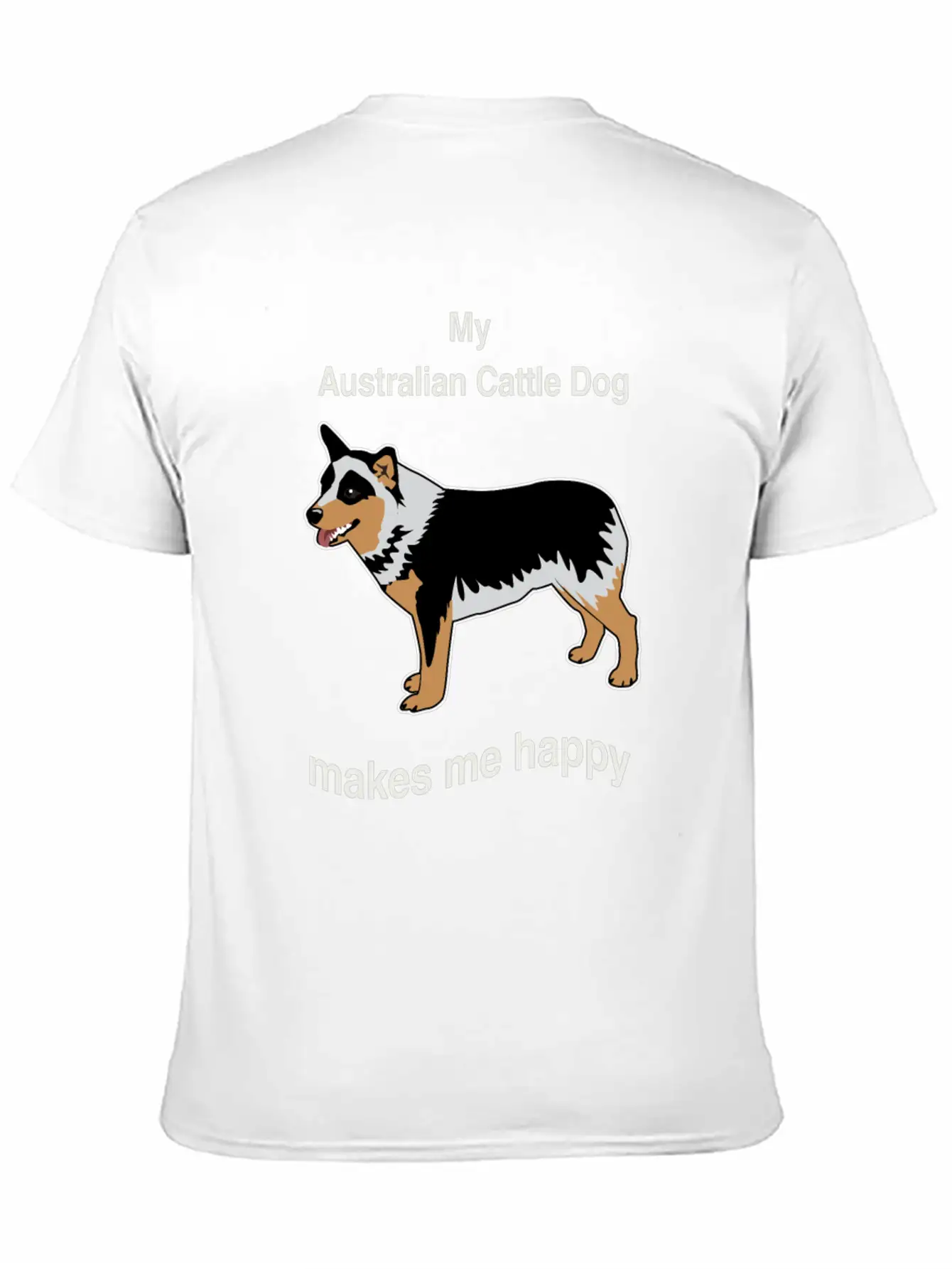 Breed Dog Standing Pet Happy Gift Idea Breathable Soft Cotton T-Shirt – Timeless Casual Look