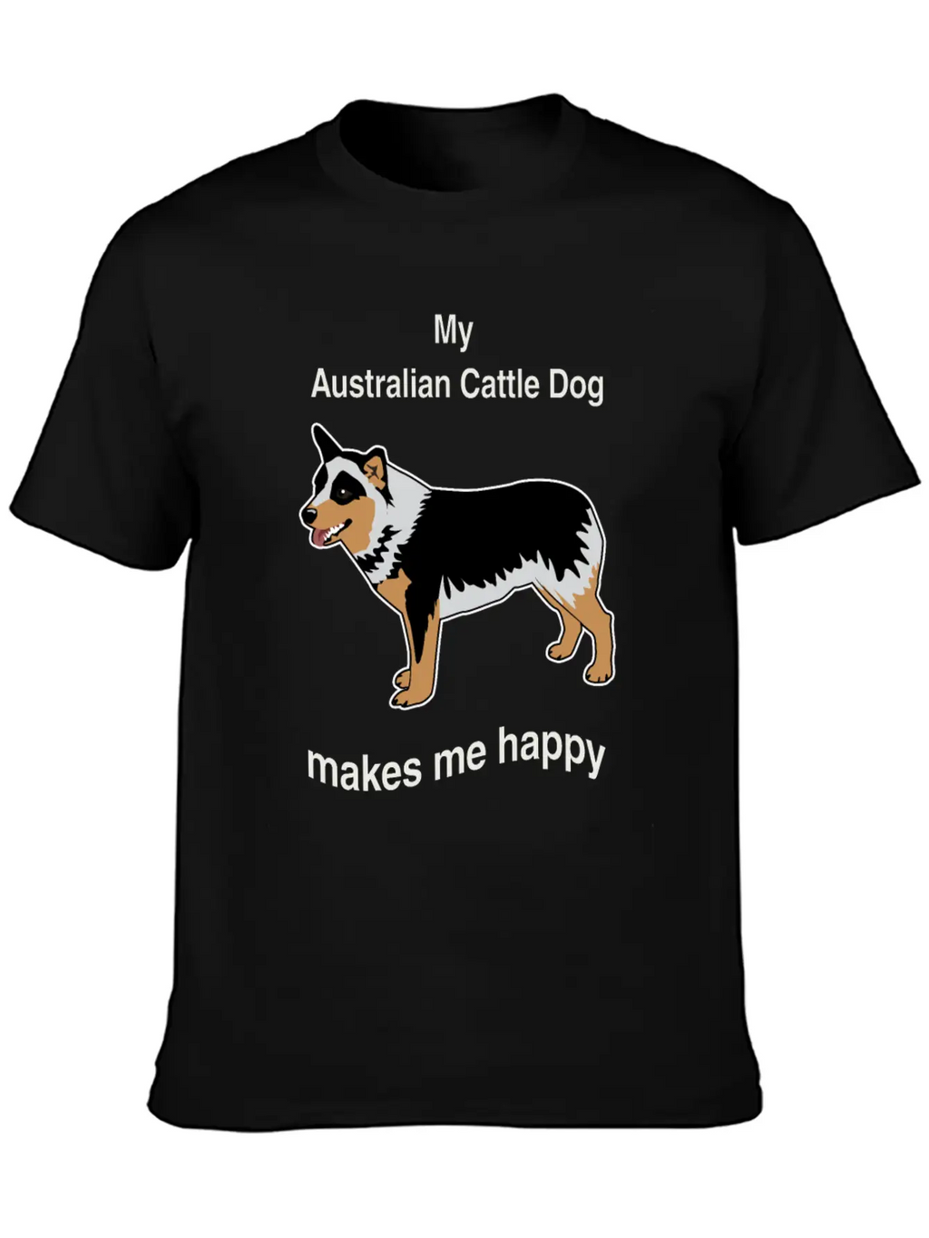 Breed Dog Standing Pet Happy Gift Idea Breathable Soft Cotton T-Shirt – Timeless Casual Look