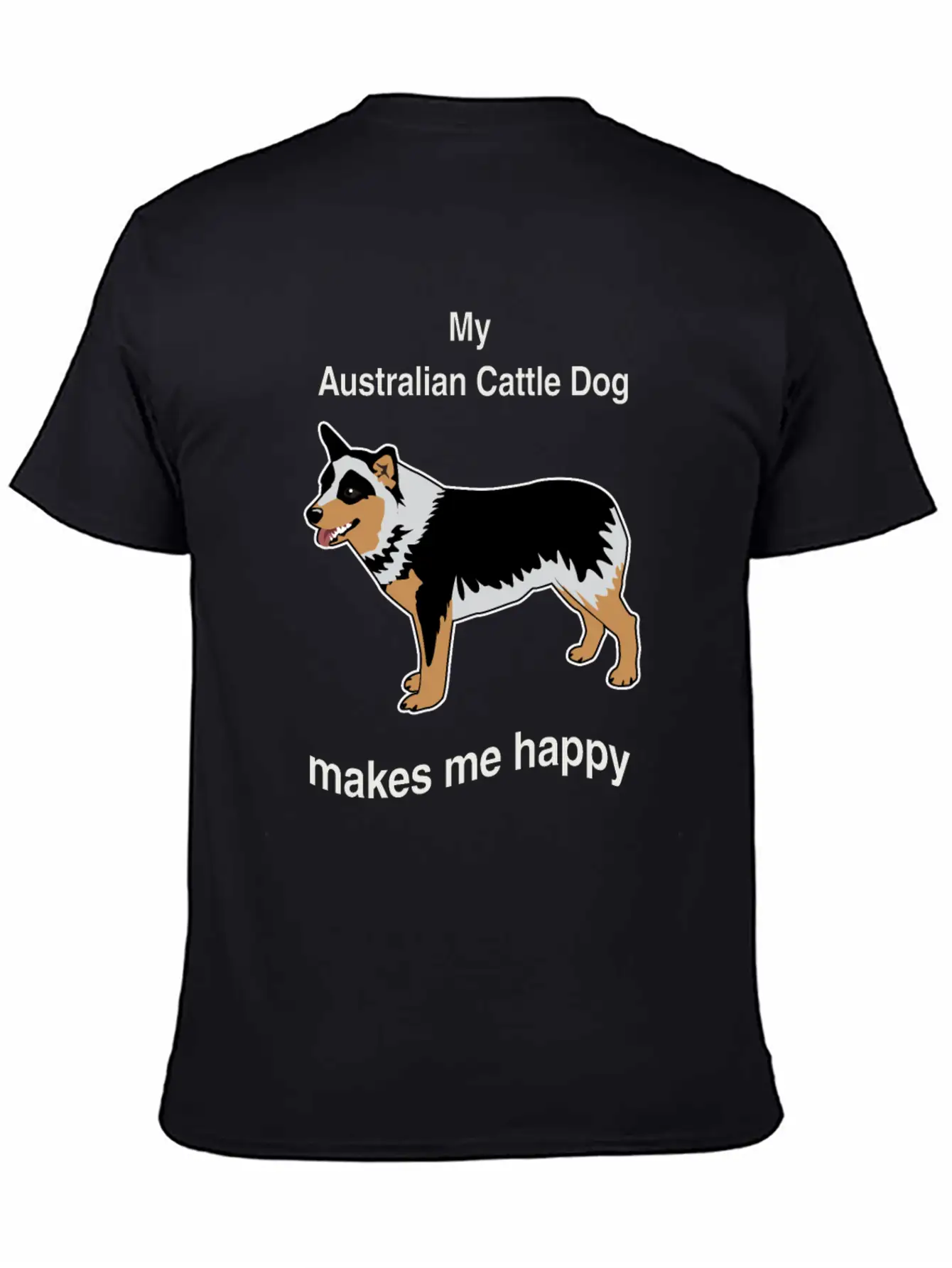 Breed Dog Standing Pet Happy Gift Idea Breathable Soft Cotton T-Shirt – Timeless Casual Look