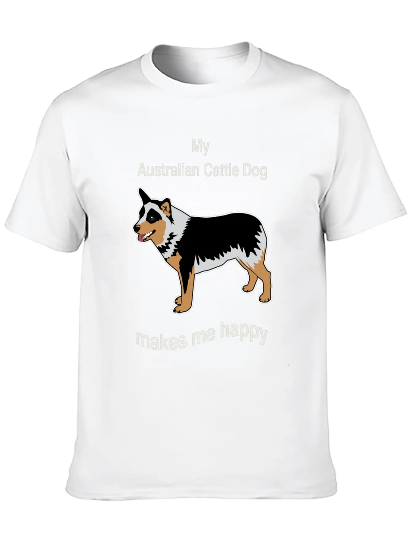 Breed Dog Standing Pet Happy Gift Idea Breathable Soft Cotton T-Shirt – Timeless Casual Look