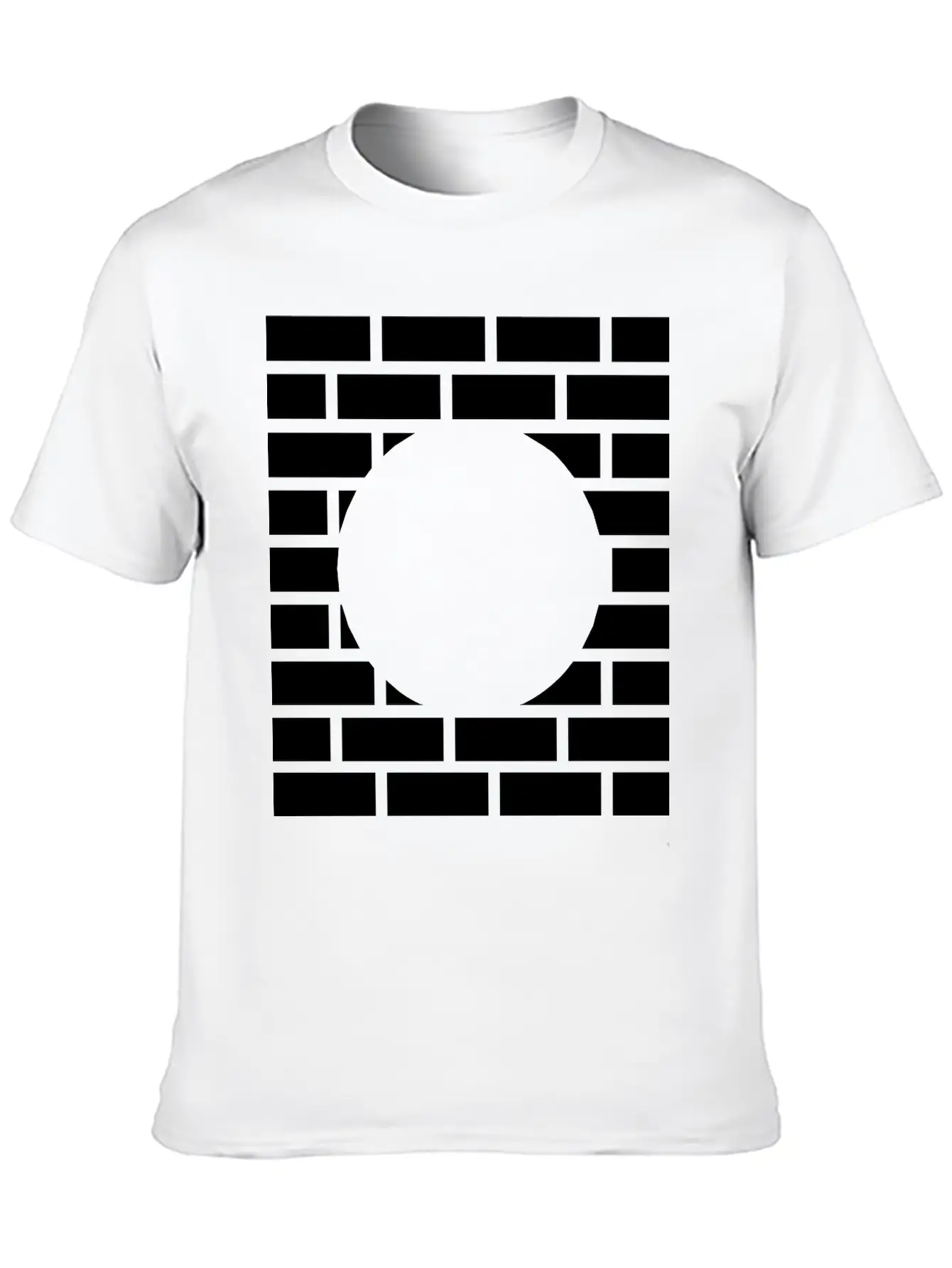 Brick Stone Wall Round Hole Breathable Graphic T-Shirt – Perfect For Casual Days