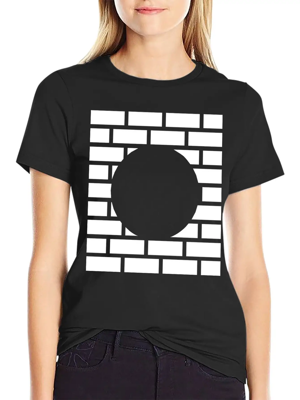 Brick Stone Wall Round Hole Breathable Graphic T-Shirt – Perfect For Casual Days