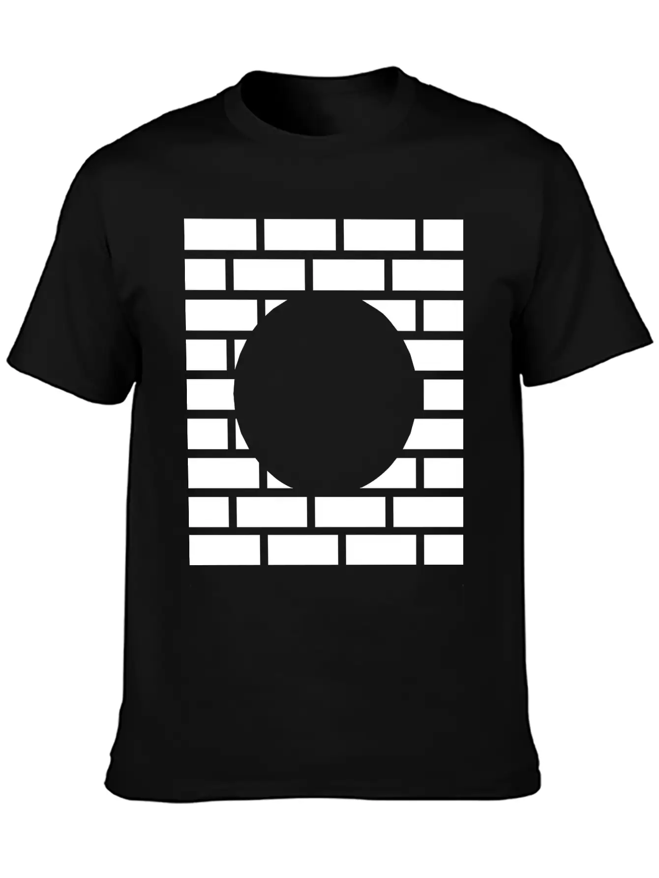 Brick Stone Wall Round Hole Breathable Graphic T-Shirt – Perfect For Casual Days