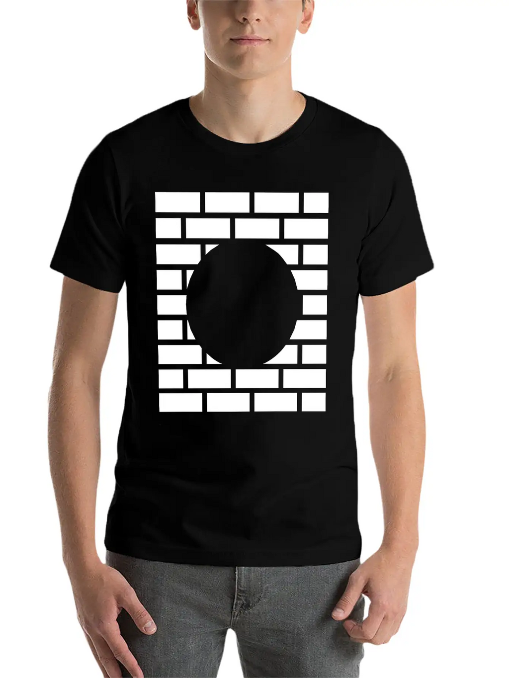 Brick Stone Wall Round Hole Breathable Graphic T-Shirt – Perfect For Casual Days