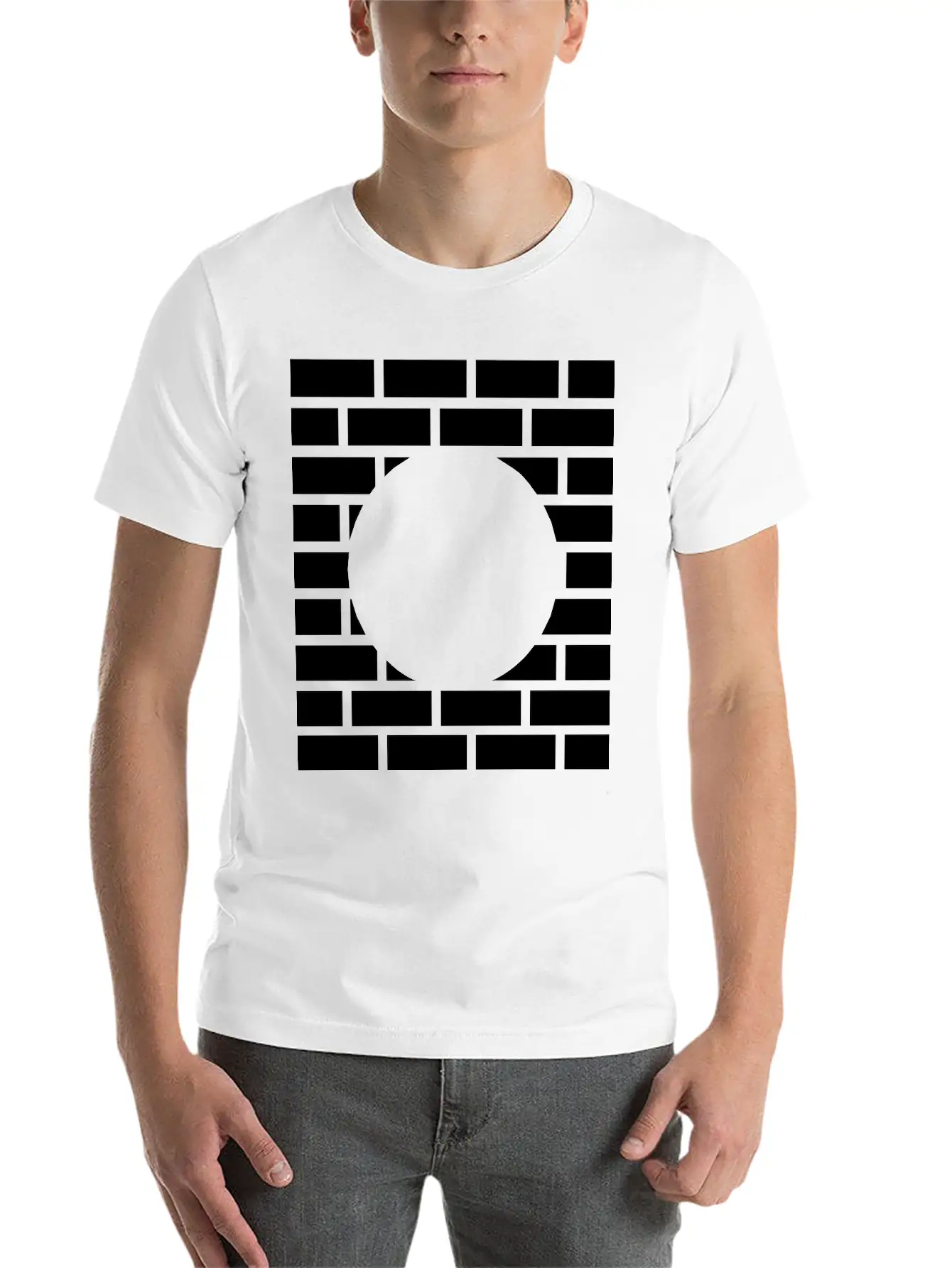 Brick Stone Wall Round Hole Breathable Graphic T-Shirt – Perfect For Casual Days