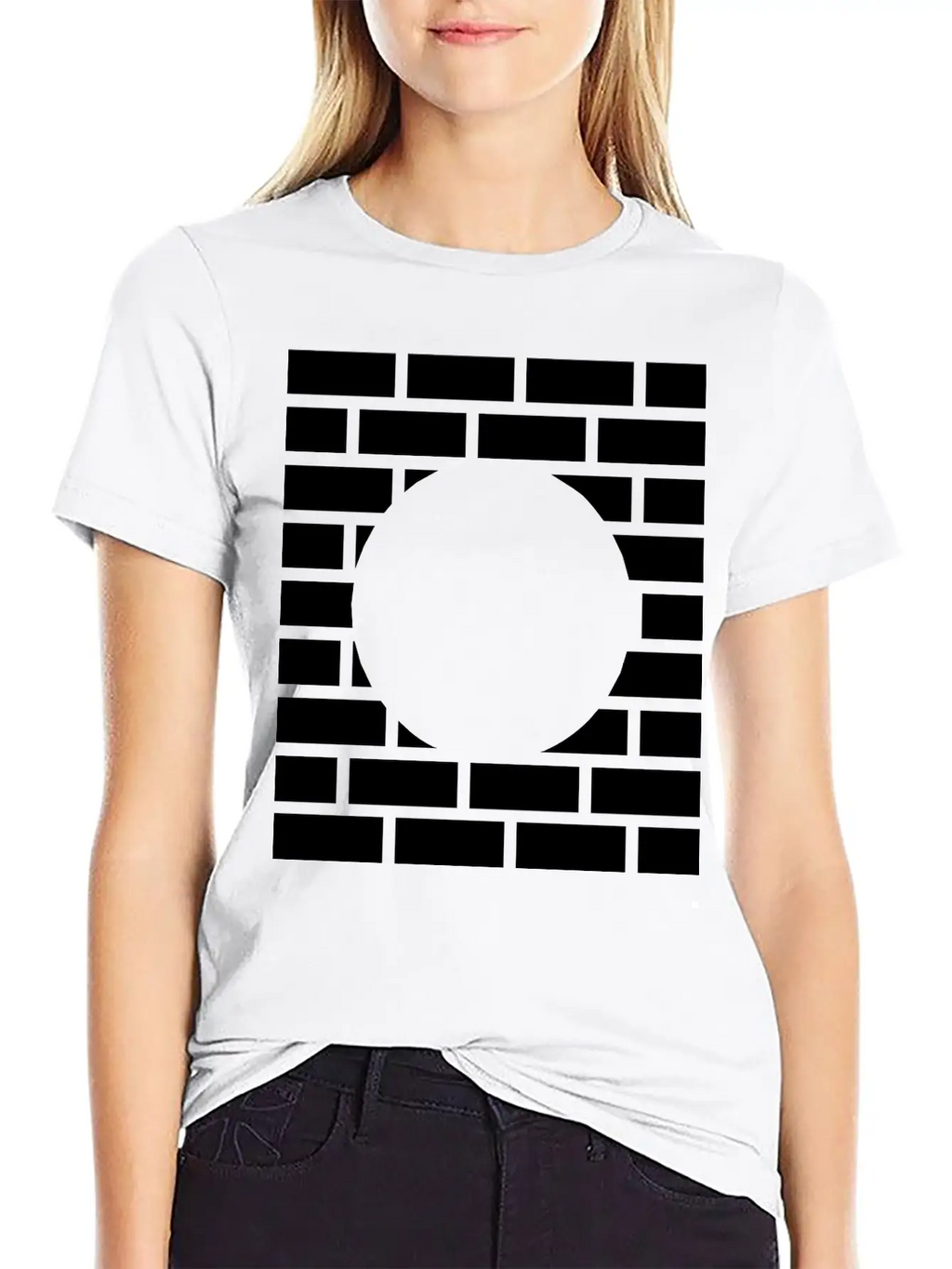 Brick Stone Wall Round Hole Breathable Graphic T-Shirt – Perfect For Casual Days
