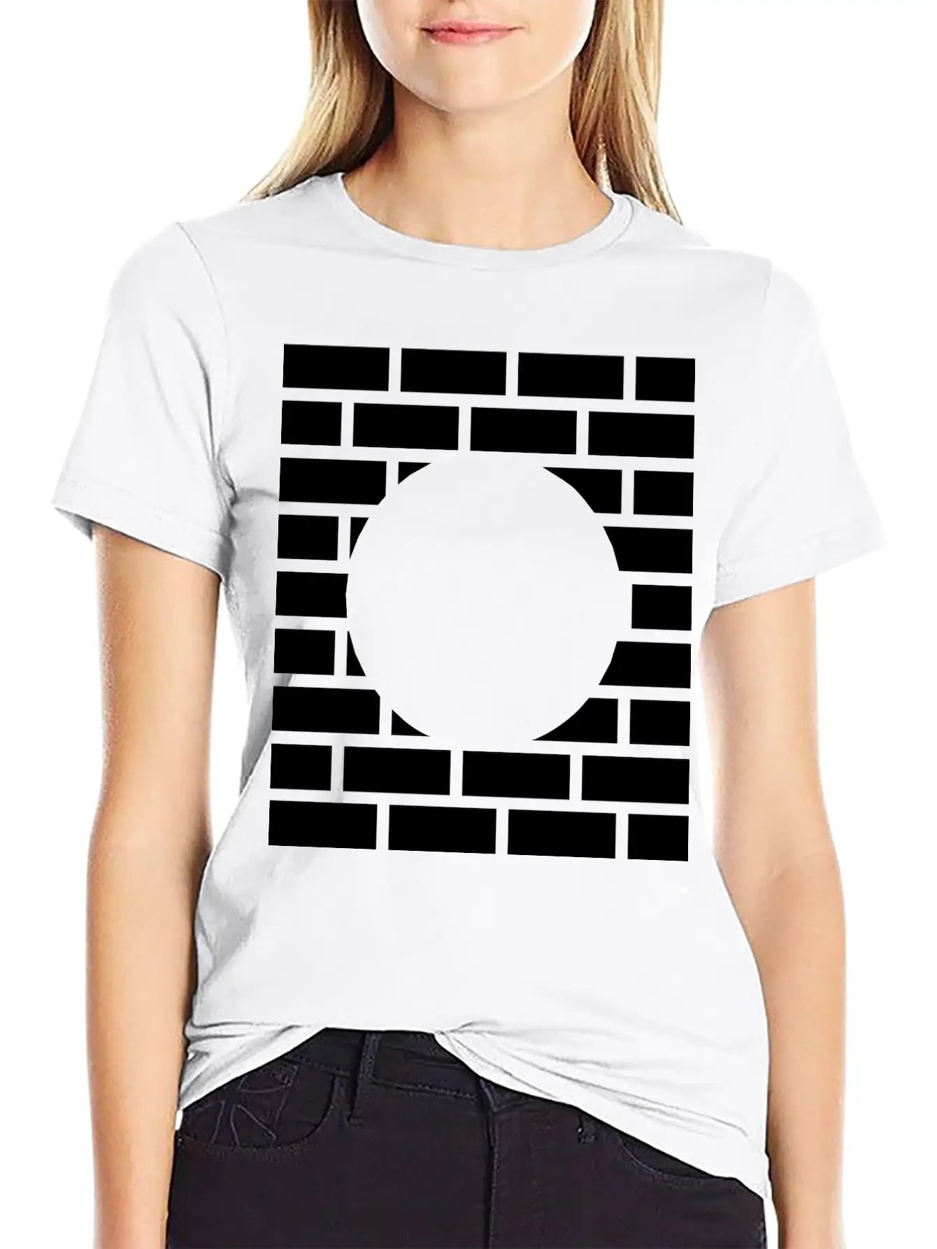 Brick Stone Wall Round Hole Breathable Graphic T-Shirt – Perfect For Casual Days