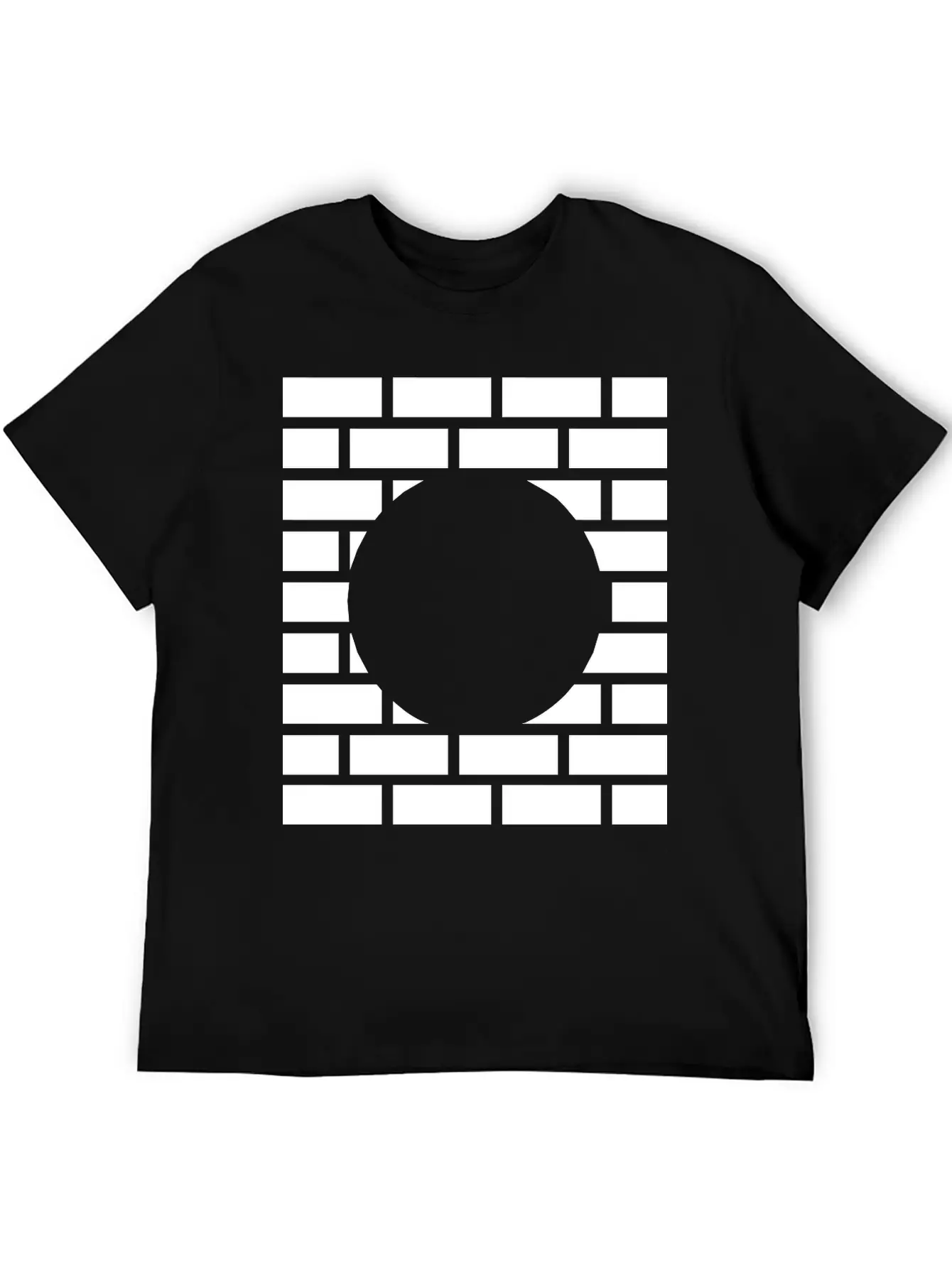 Brick Stone Wall Round Hole Breathable Graphic T-Shirt – Perfect For Casual Days