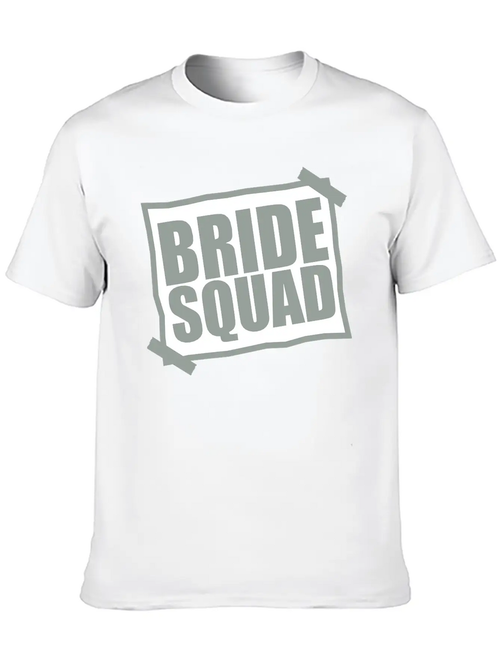 Bride Squad Note Slip Pasted Wedding Marry Engaged Basic Graphic T-Shirt – Daily Comfort In Soft Cotton