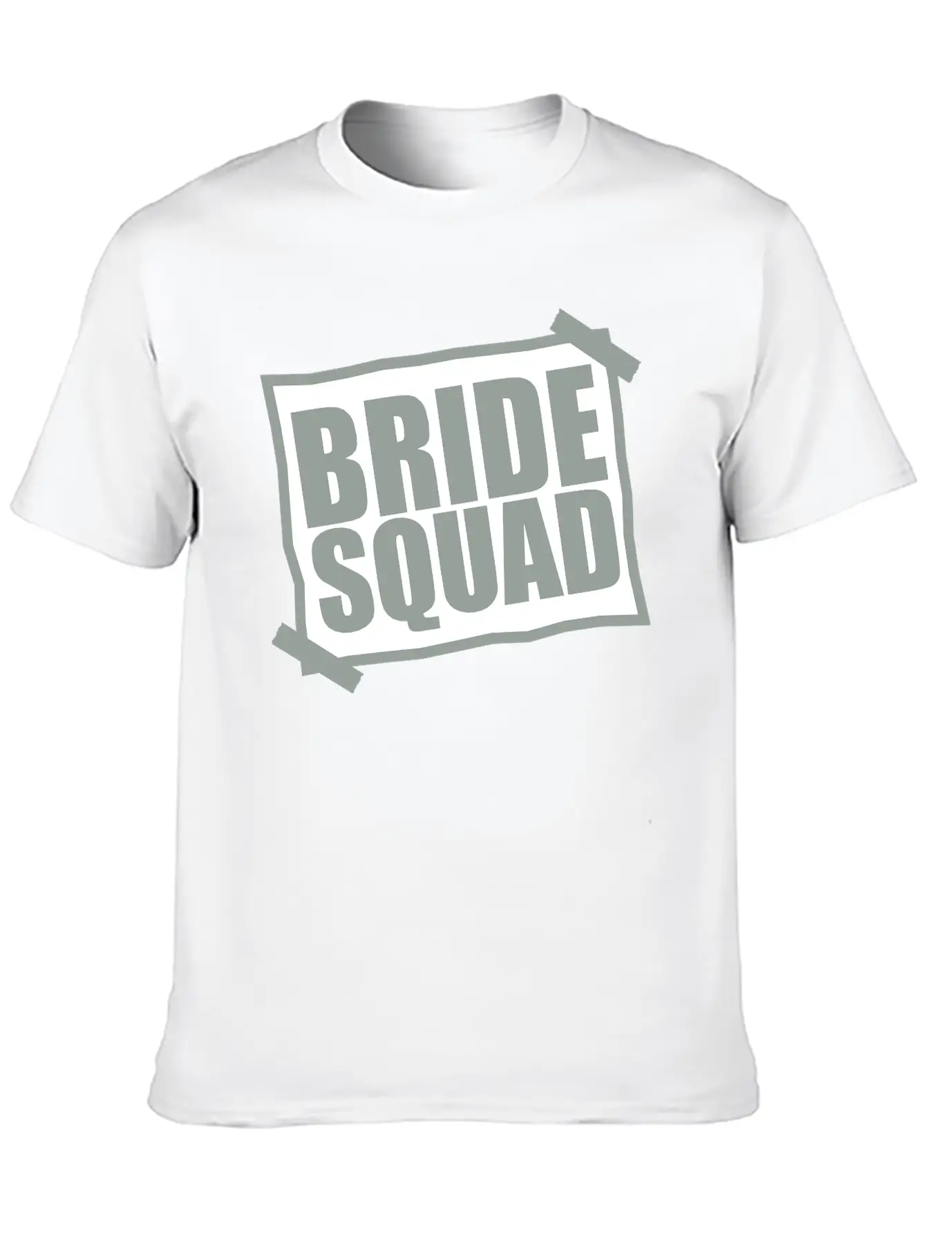 Bride Squad Note Slip Pasted Wedding Marry Engaged Basic Graphic T-Shirt – Daily Comfort In Soft Cotton