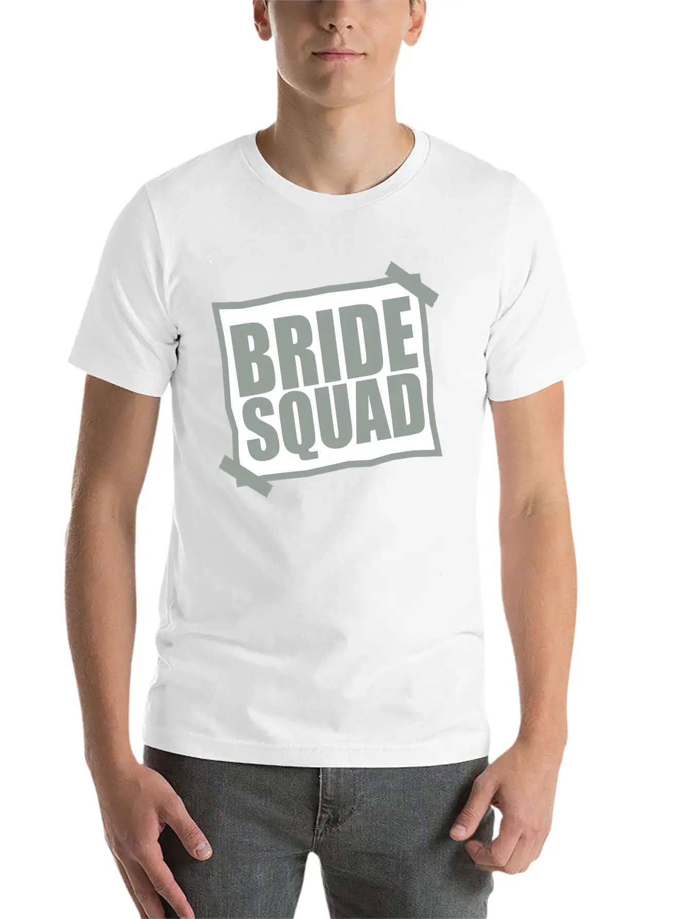 Bride Squad Note Slip Pasted Wedding Marry Engaged Basic Graphic T-Shirt – Daily Comfort In Soft Cotton